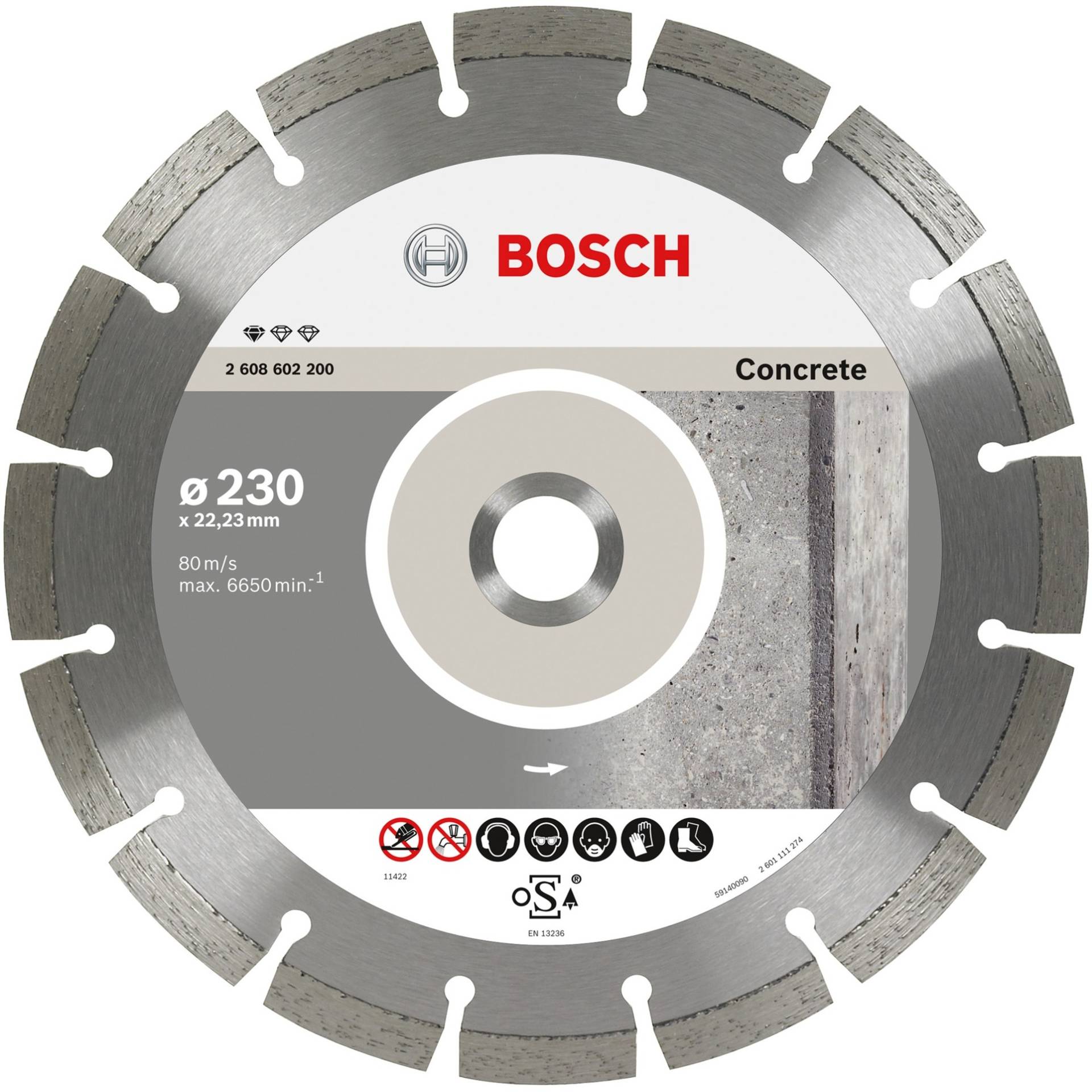 Diamanttrennscheibe Standard for Concrete, Ø 230mm von Bosch
