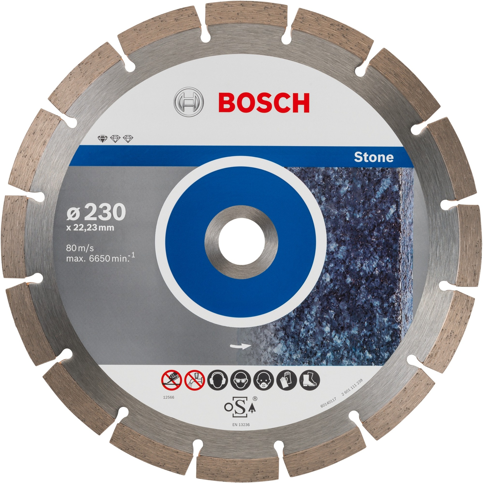 Diamanttrennscheibe Standard for Stone, Ø 230mm von Bosch