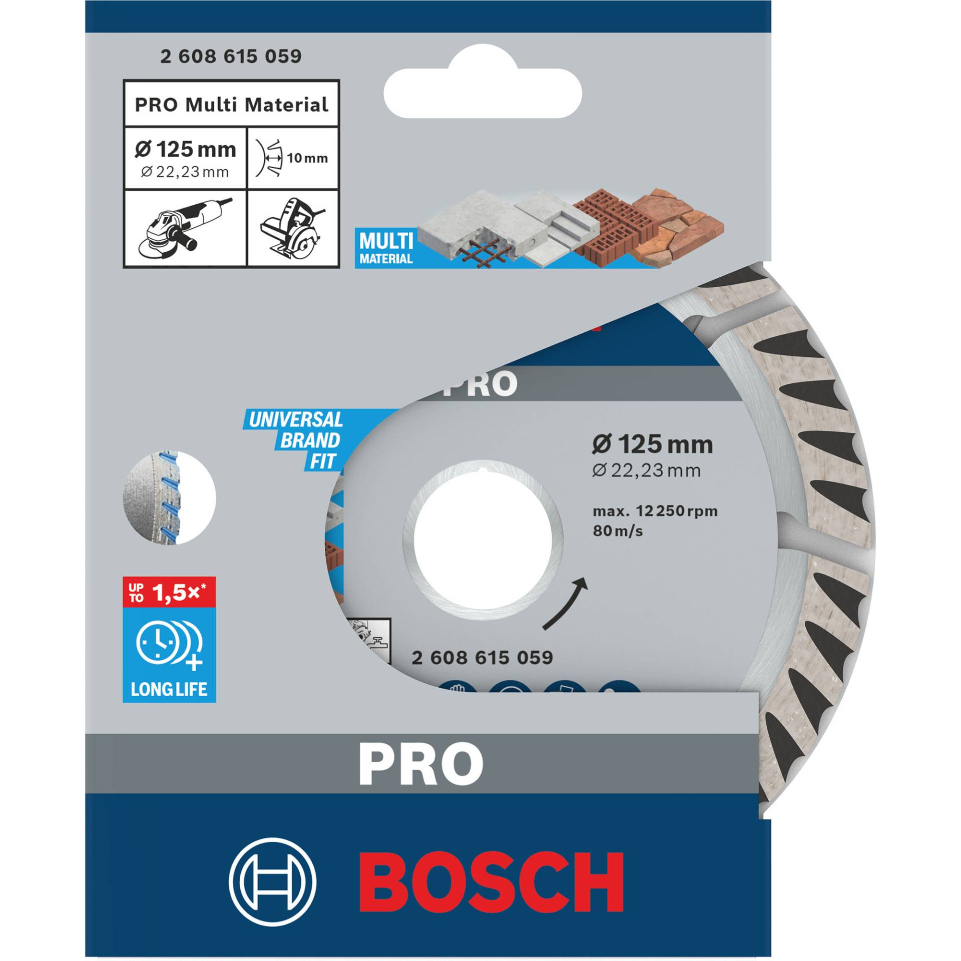 PRO Multi Material Diamant-Trennscheibe, Ø 125mm PRO Multi Material Diamant-Trennscheibe, Ø 125mm von Bosch