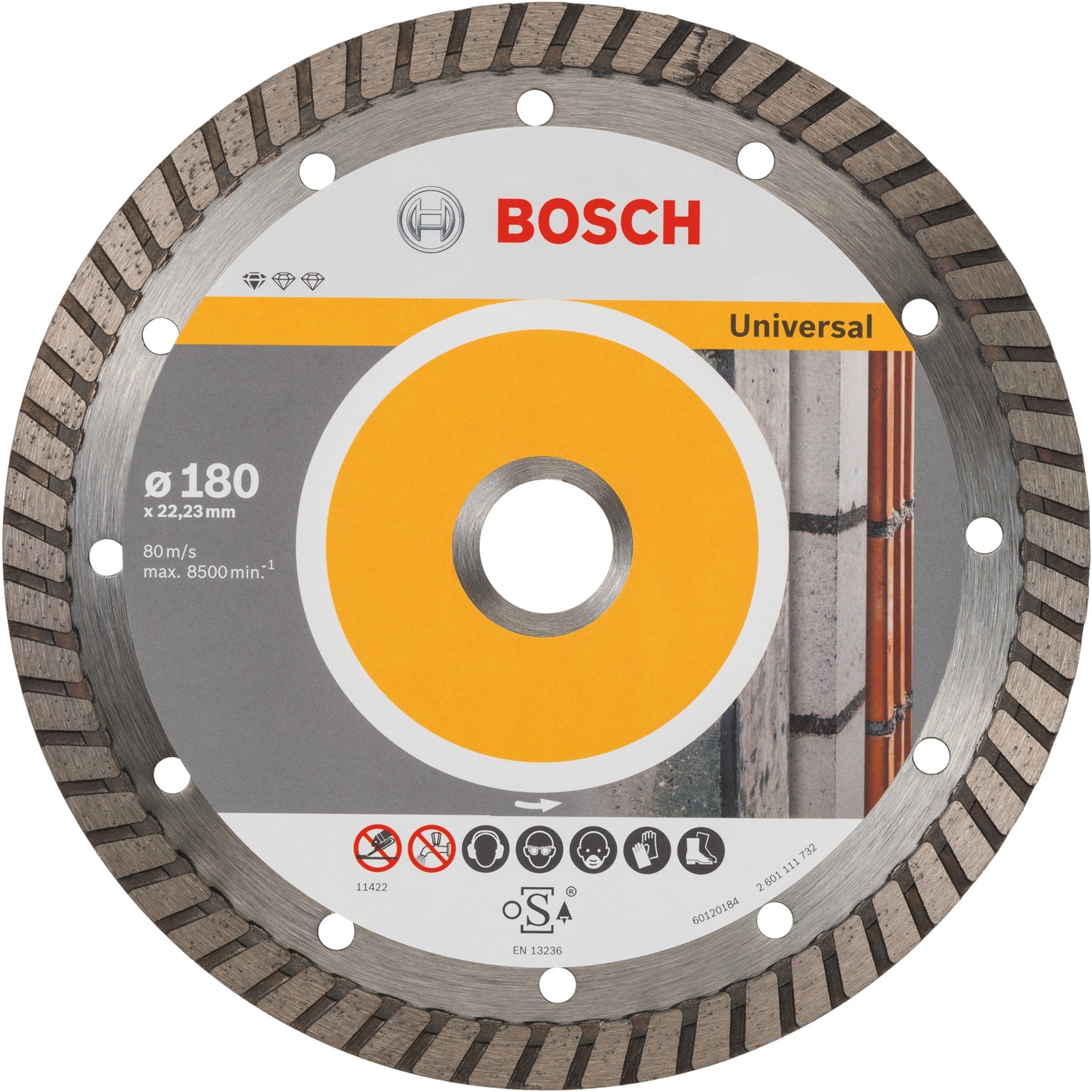Diamanttrennscheibe Standard for Universal Turbo, Ø 180mm von Bosch