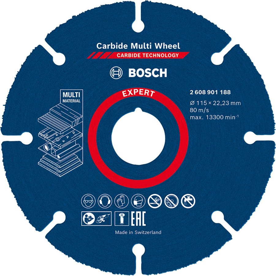 EXPERT Carbide MultiWheel Trennscheibe, Ø 115mm EXPERT Carbide MultiWheel Trennscheibe, Ø 115mm von Bosch