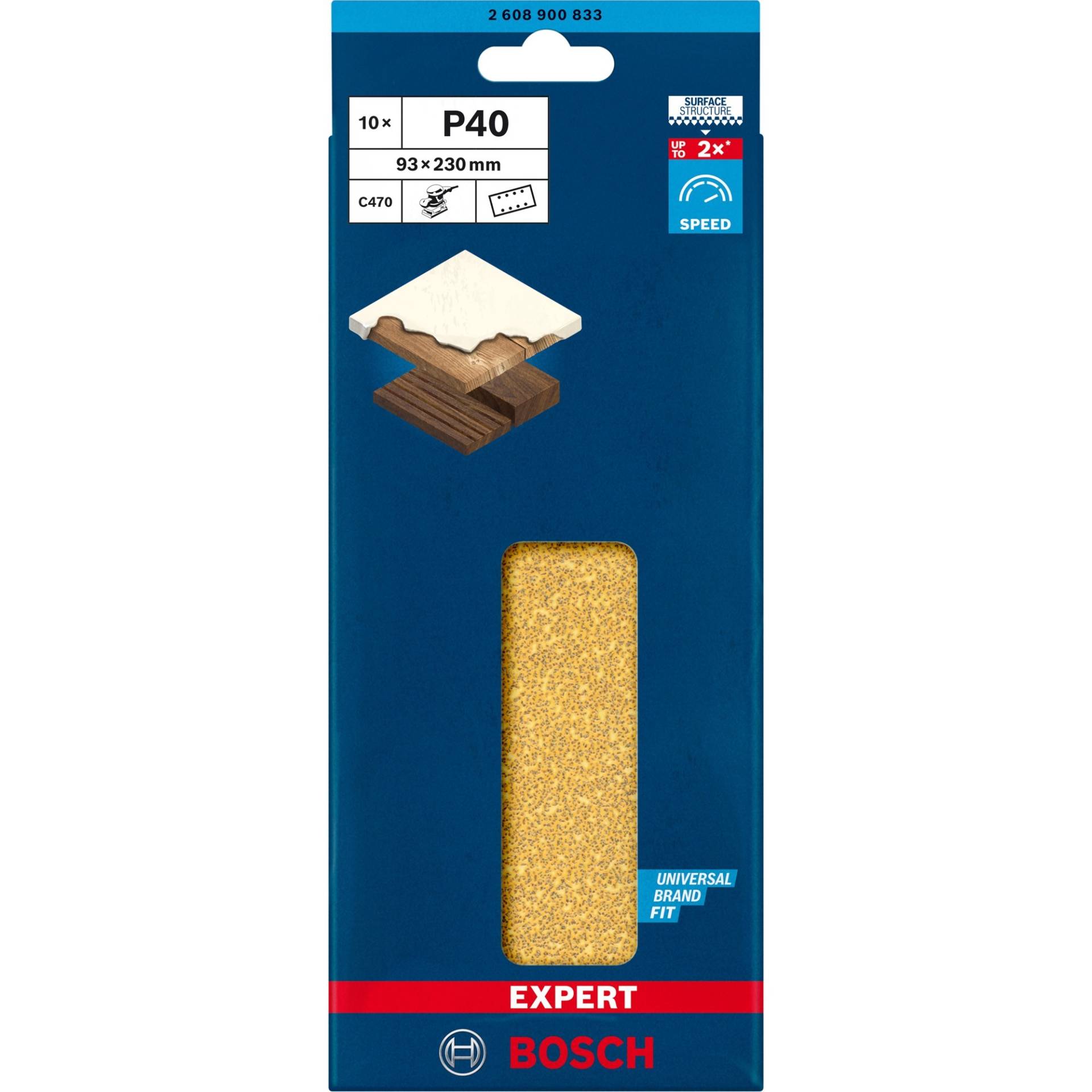 Expert C470 Schleifblatt, 93 x 230mm, K40 Expert C470 Schleifblatt, 93 x 230mm, K40 von Bosch