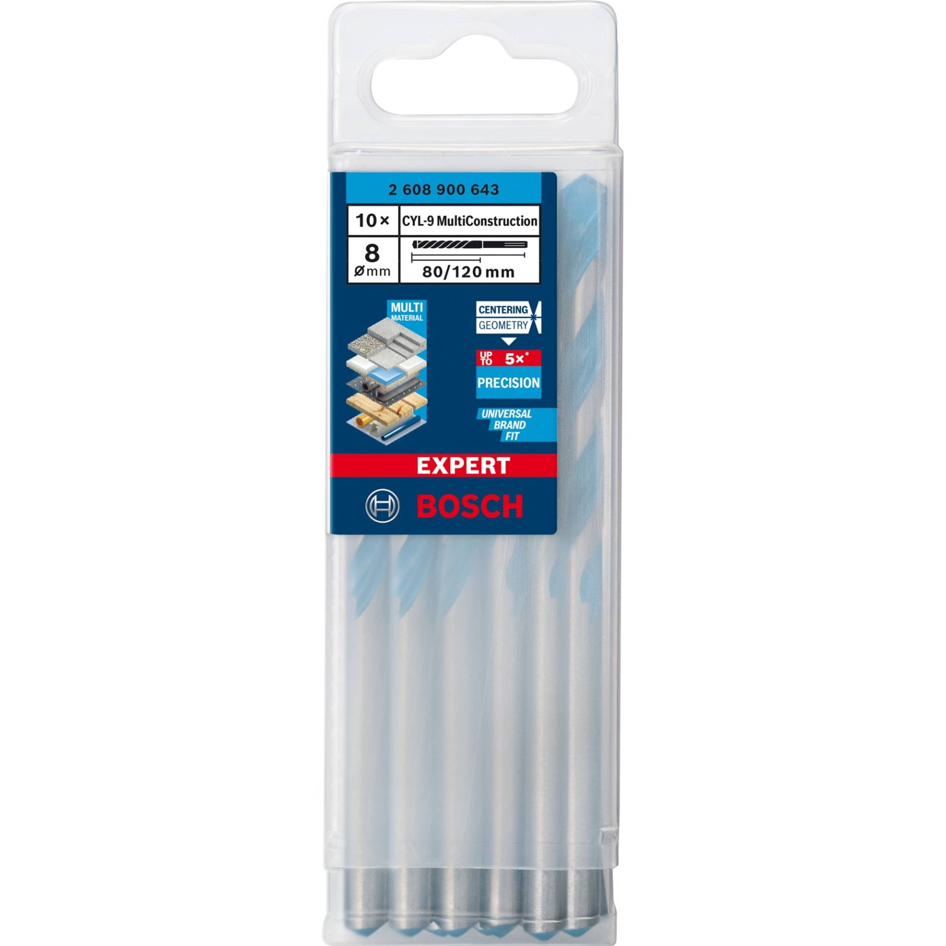 Expert CYL-9 MultiConstruction Bohrer, Ø 8mm, 10 Stück Expert CYL-9 MultiConstruction Bohrer, Ø 8mm, 10 Stück von Bosch
