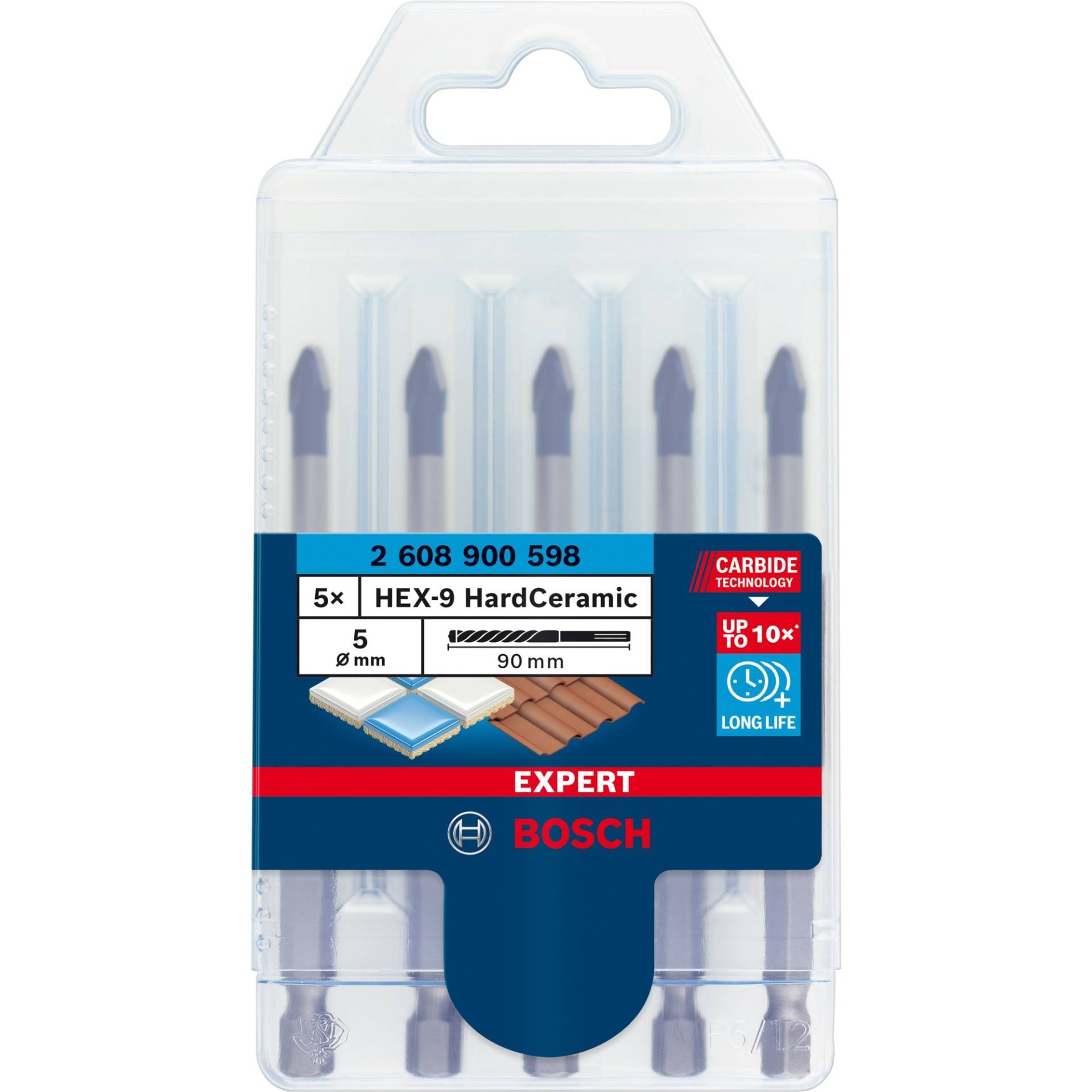 Expert HEX-9 HardCeramic Dachziegel-Bohrer, Ø 5mm Expert HEX-9 HardCeramic Dachziegel-Bohrer, Ø 5mm von Bosch