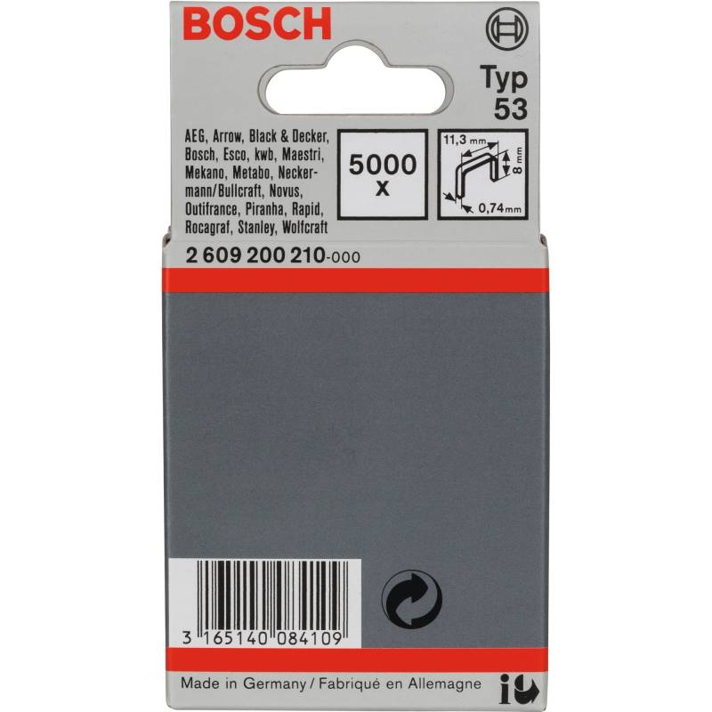 Feindrahtklammern, Typ 53, 8/11,4mm, Clip von Bosch