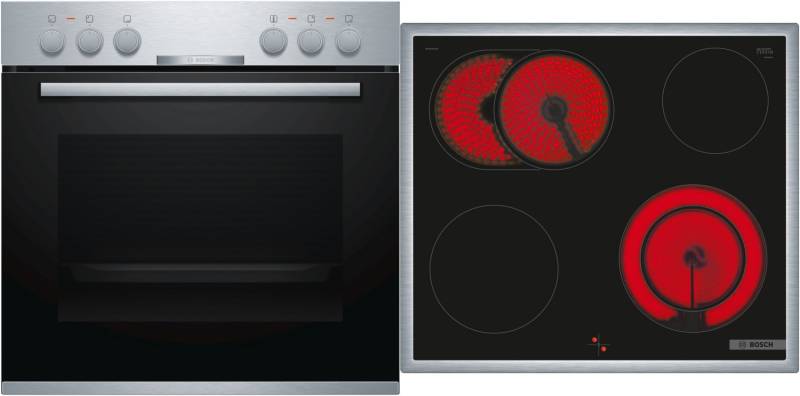 HND211CS62 Herdset bestehend aus HEA510BS2 + NKN645GA2E edelstahl + edelstahl / A von Bosch