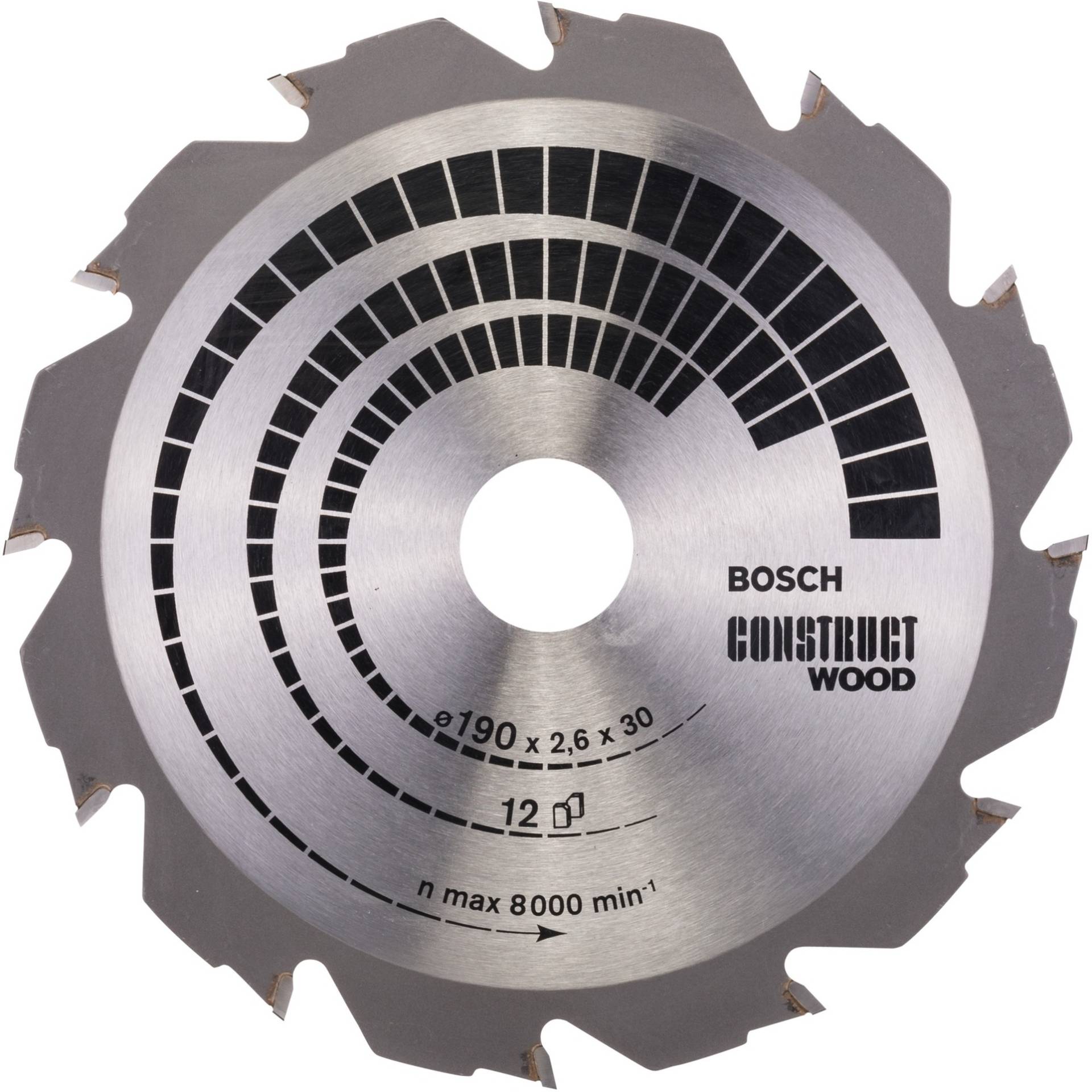Kreissägeblatt Construct Wood, Ø 190mm, 12Z Kreissägeblatt Construct Wood, Ø 190mm, 12Z von Bosch