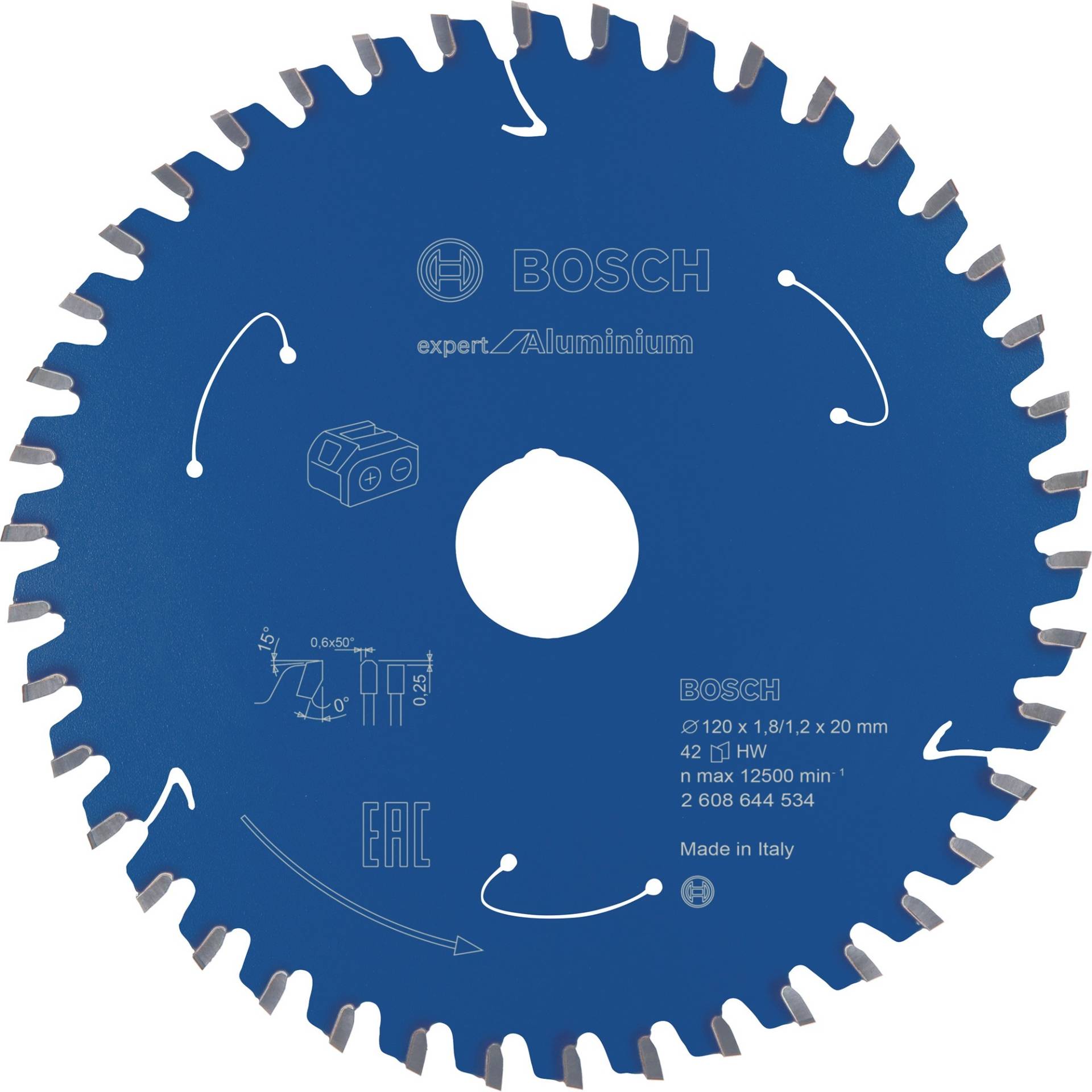 Kreissägeblatt Expert for Aluminium, Ø 120mm, 42Z von Bosch