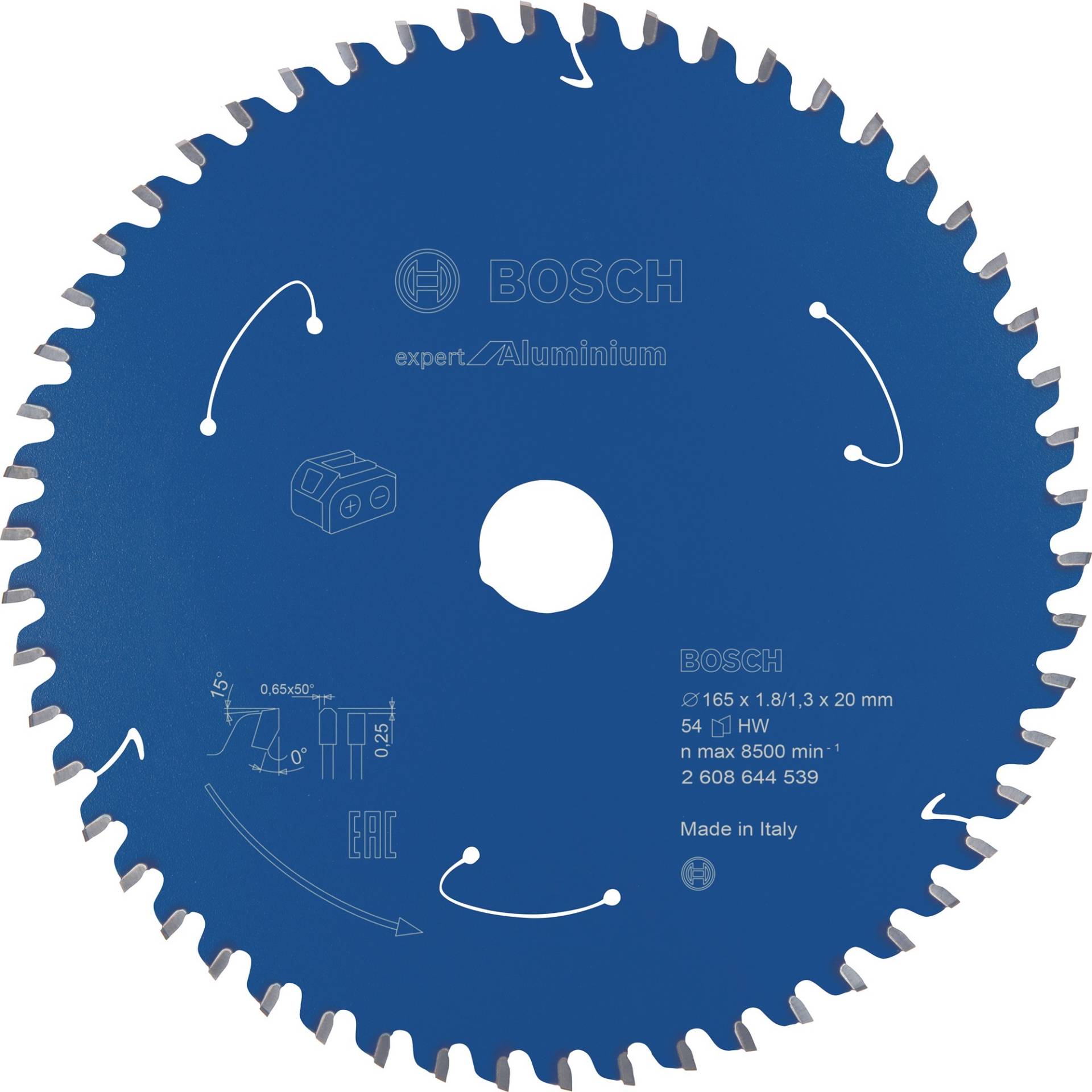 Kreissägeblatt Expert for Aluminium, Ø 165mm, 54Z von Bosch