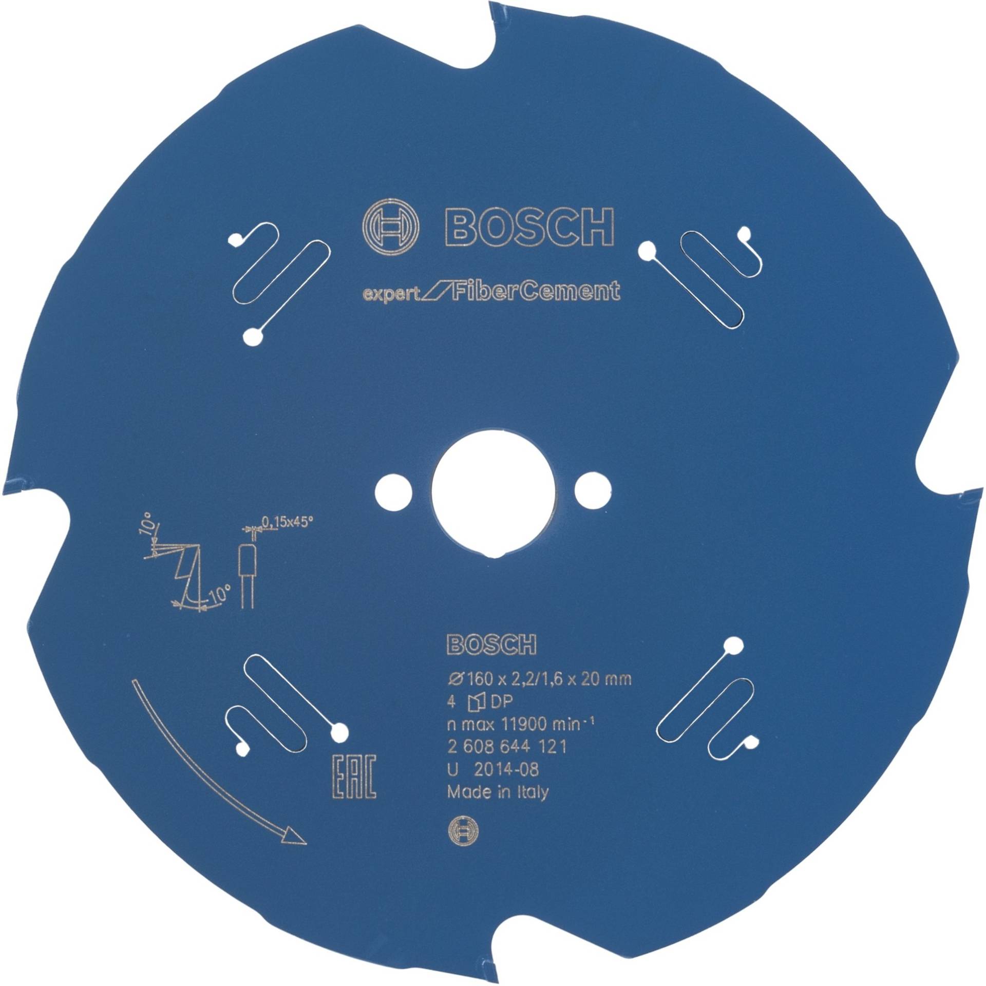 Kreissägeblatt Expert for Fibre Cement, Ø 160mm, 4Z von Bosch