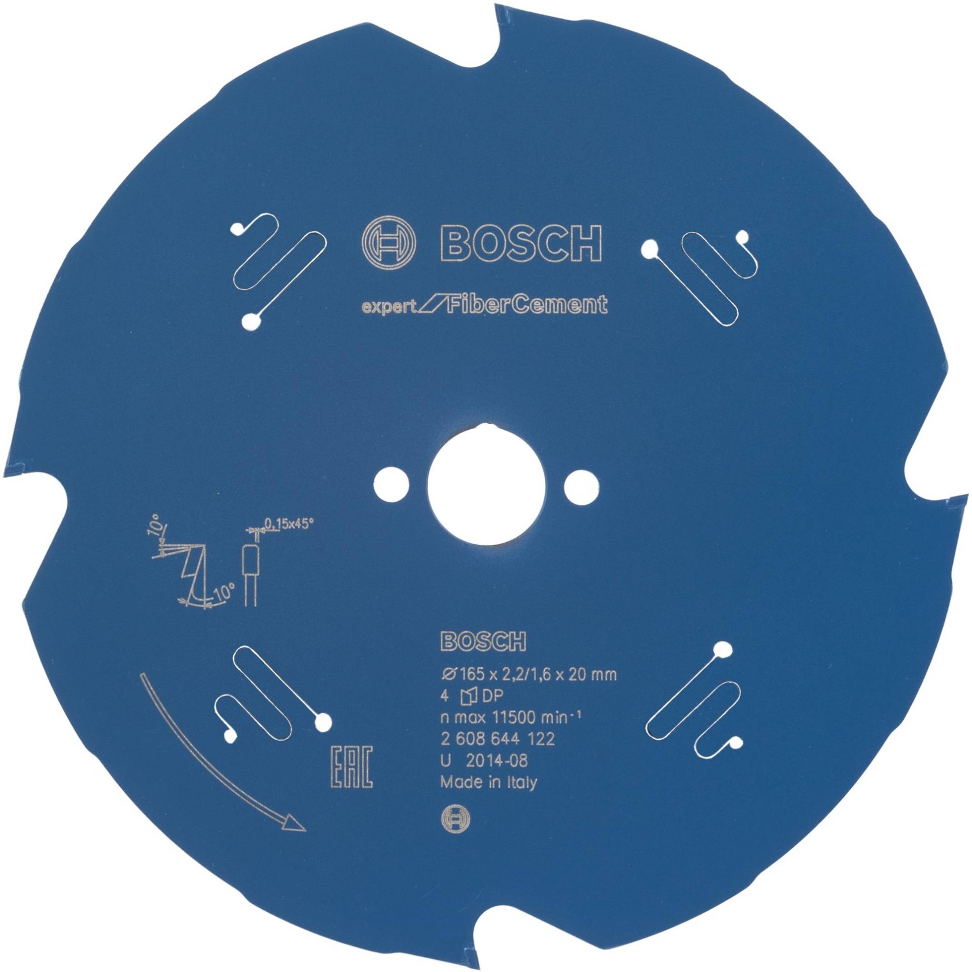 Kreissägeblatt Expert for Fibre Cement, Ø 165mm, 4Z von Bosch
