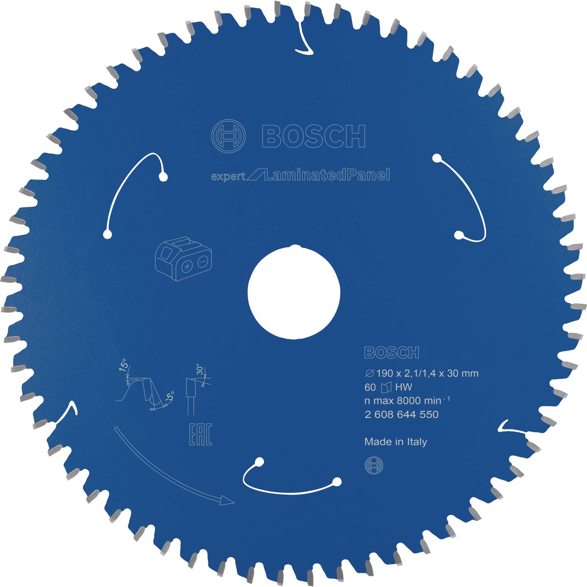 Kreissägeblatt Expert for Laminated Panel, Ø 190mm, 60Z von Bosch