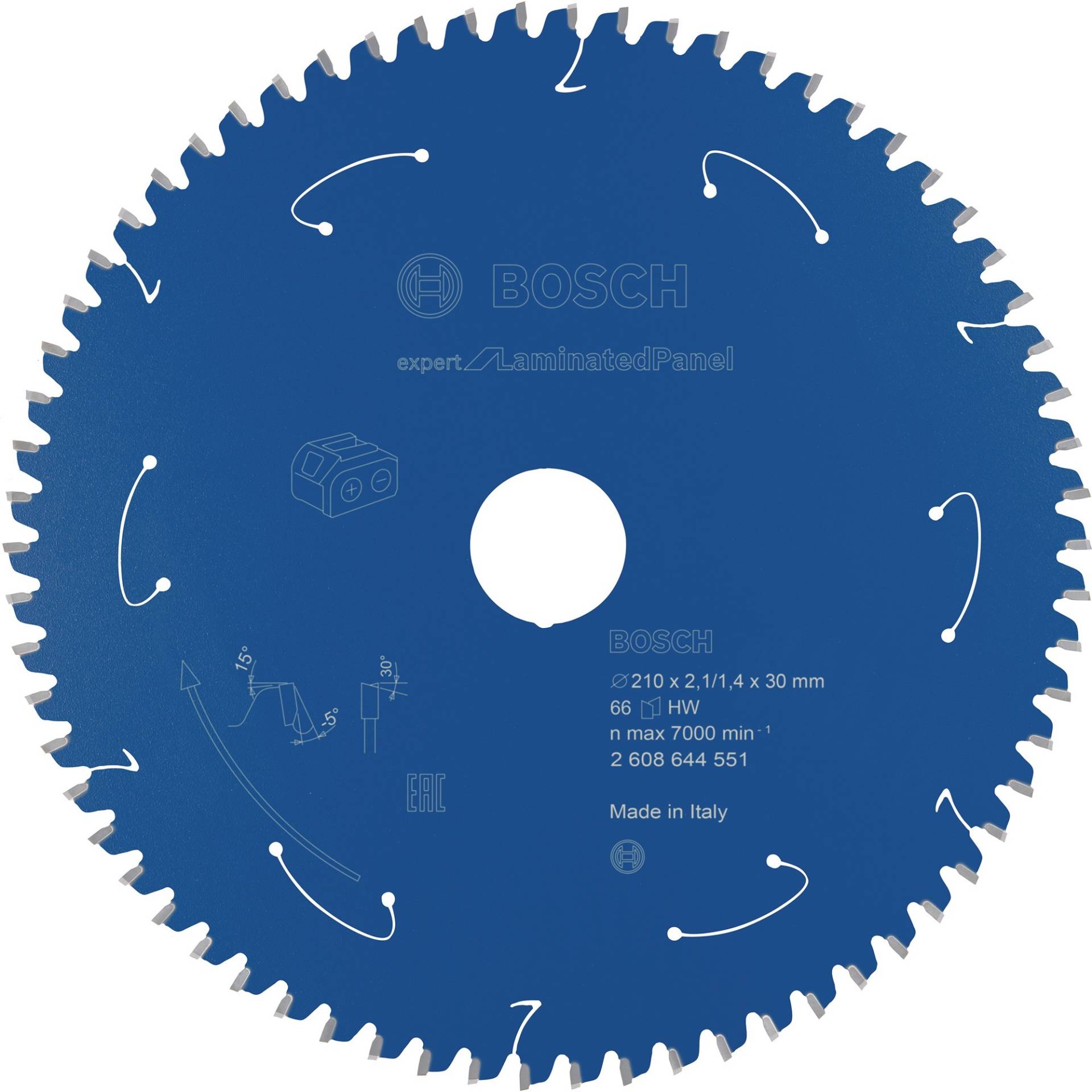 Kreissägeblatt Expert for Laminated Panel, Ø 210mm, 66Z von Bosch