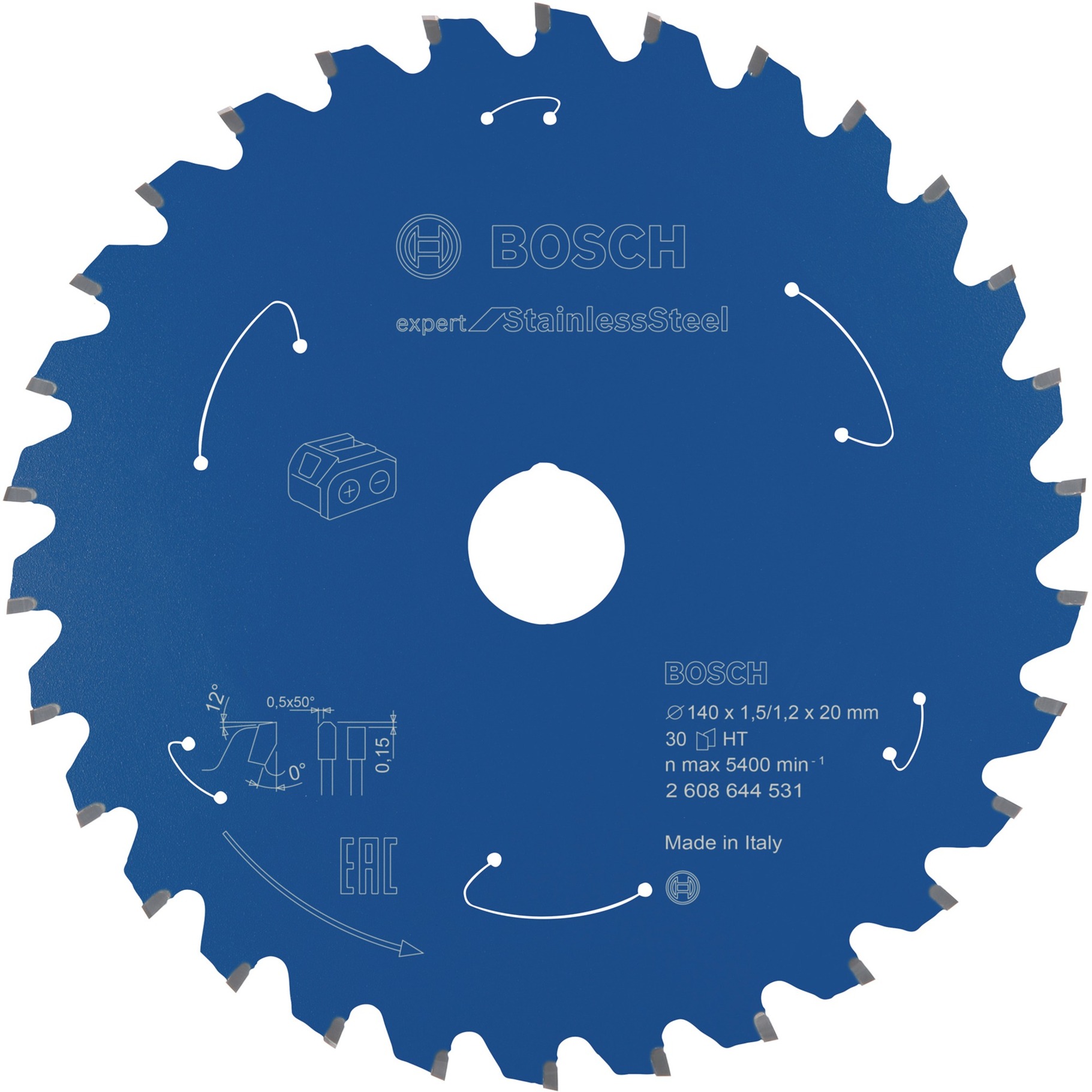 Kreissägeblatt Expert for Stainless Steel, Ø 140mm, 30Z von Bosch