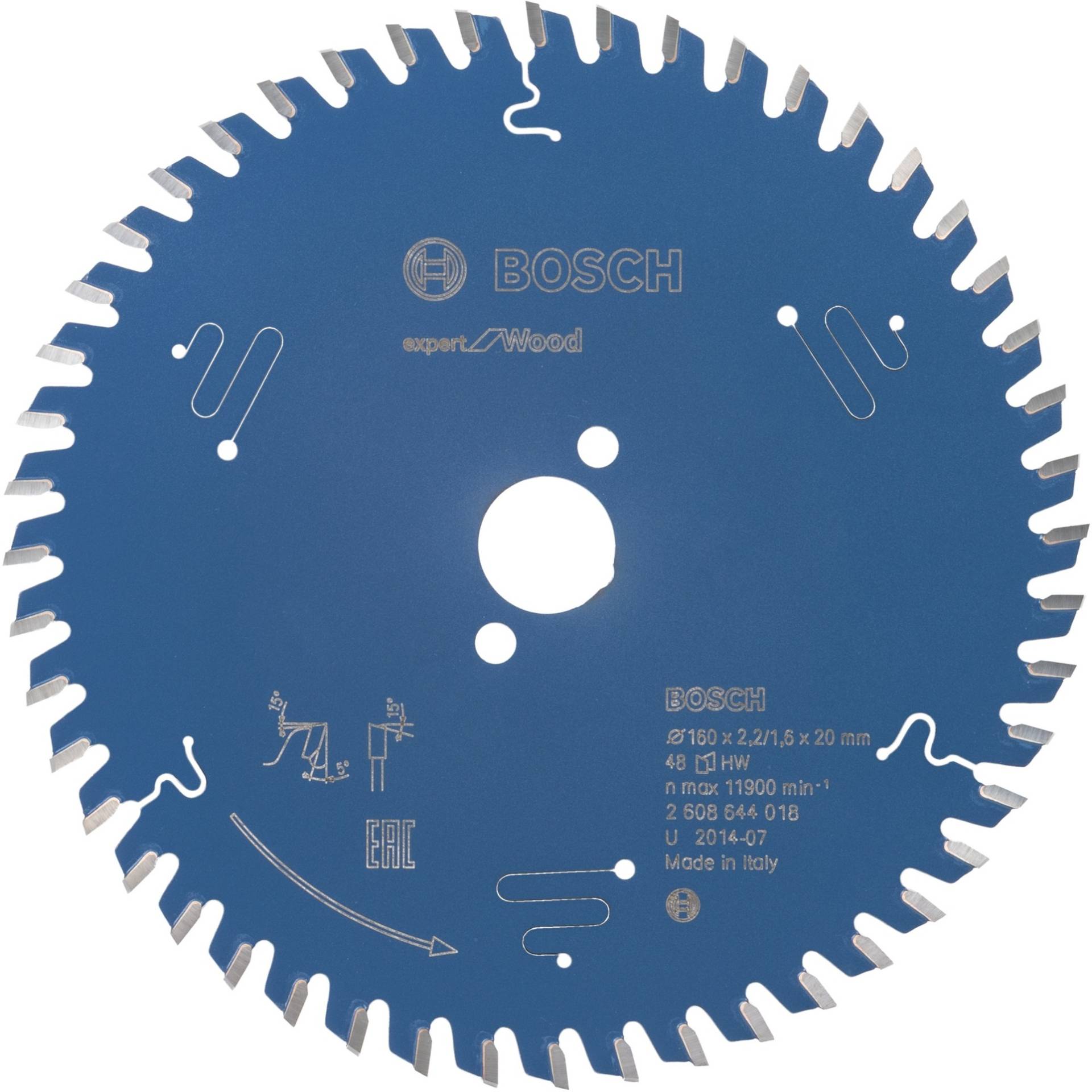Kreissägeblatt Expert for Wood, Ø 160mm, 48Z Kreissägeblatt Expert for Wood, Ø 160mm, 48Z von Bosch