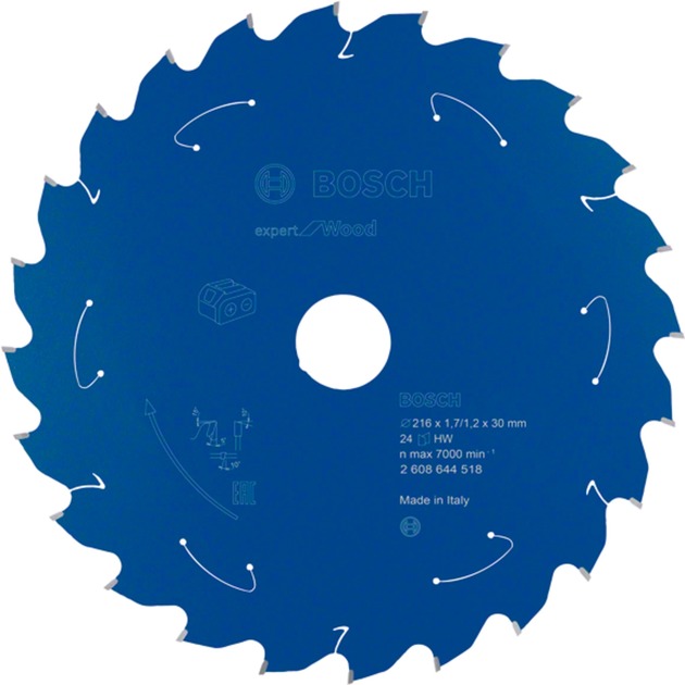 Kreissägeblatt Expert for Wood, Ø 216mm, 24Z Kreissägeblatt Expert for Wood, Ø 216mm, 24Z von Bosch