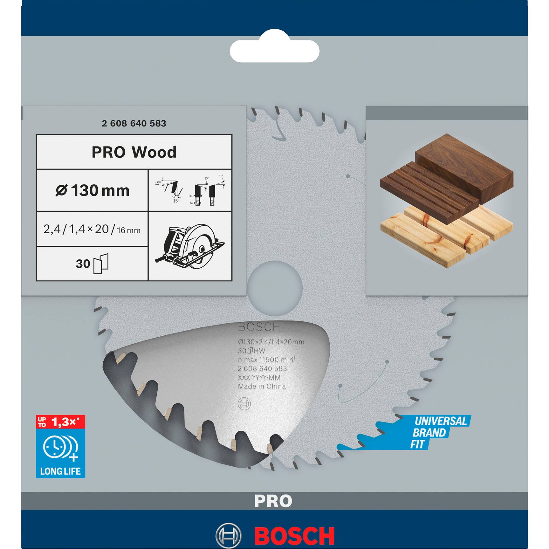 PRO Wood Kreissägeblatt, Ø 130mm, 30Z von Bosch
