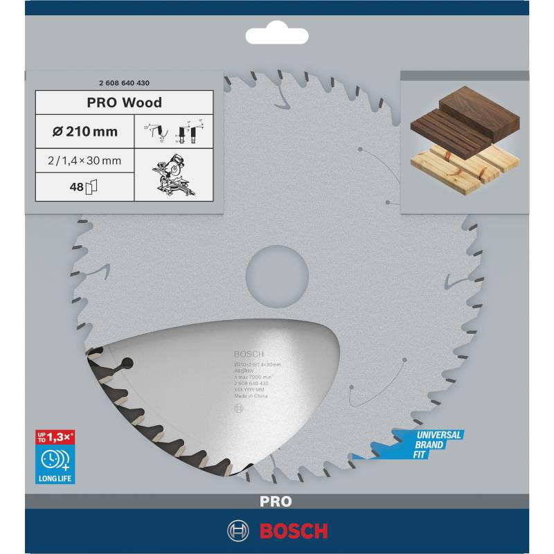 PRO Wood Kreissägeblatt, Ø 210mm, 48Z von Bosch