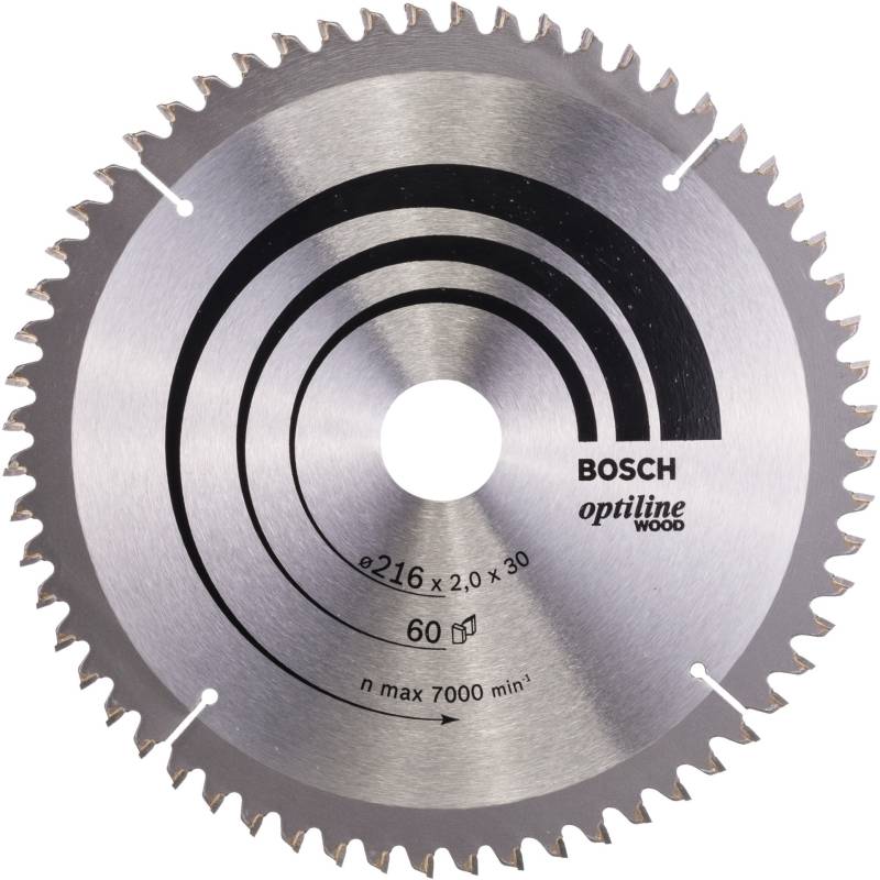 Kreissägeblatt Optiline Wood, Ø 216mm, 60Z von Bosch