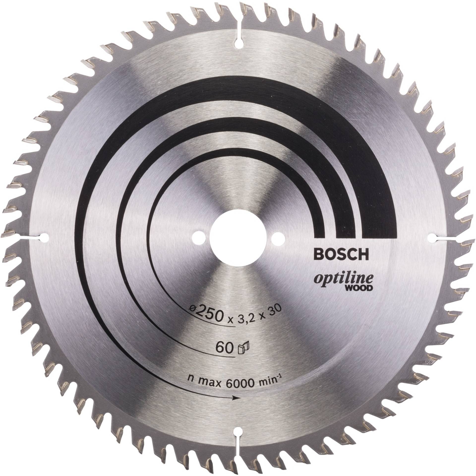 Kreissägeblatt Optiline Wood, Ø 250mm, 60Z von Bosch