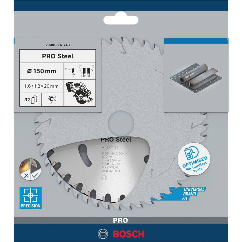 PRO Steel cordless Kreissägeblatt, Ø 150mm, 32Z von Bosch
