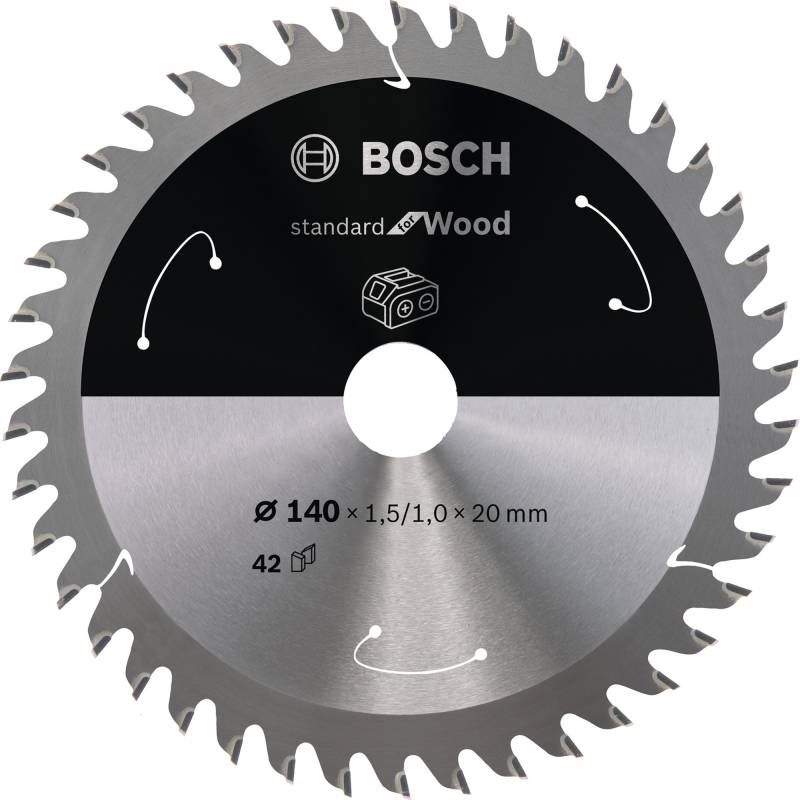 Kreissägeblatt Standard for Wood, Ø 140mm, 42Z von Bosch