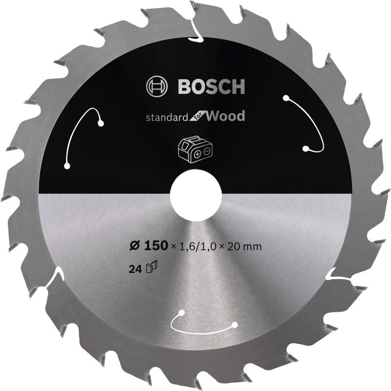 Kreissägeblatt Standard for Wood, Ø 150mm, 24Z von Bosch