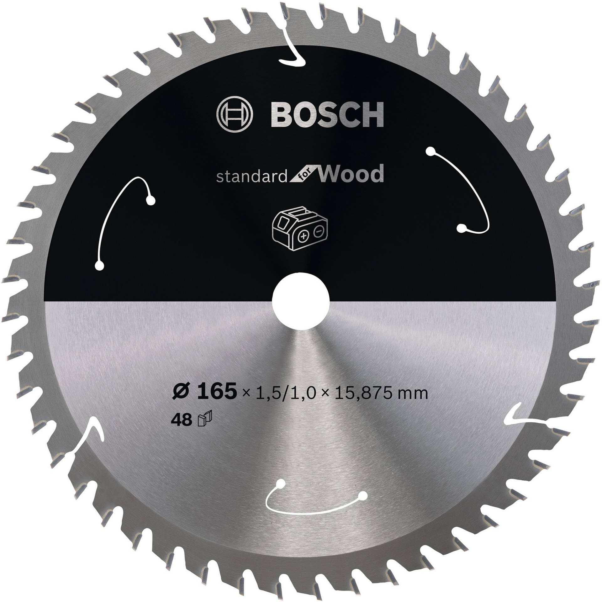 Kreissägeblatt Standard for Wood, Ø 165mm, 48Z von Bosch