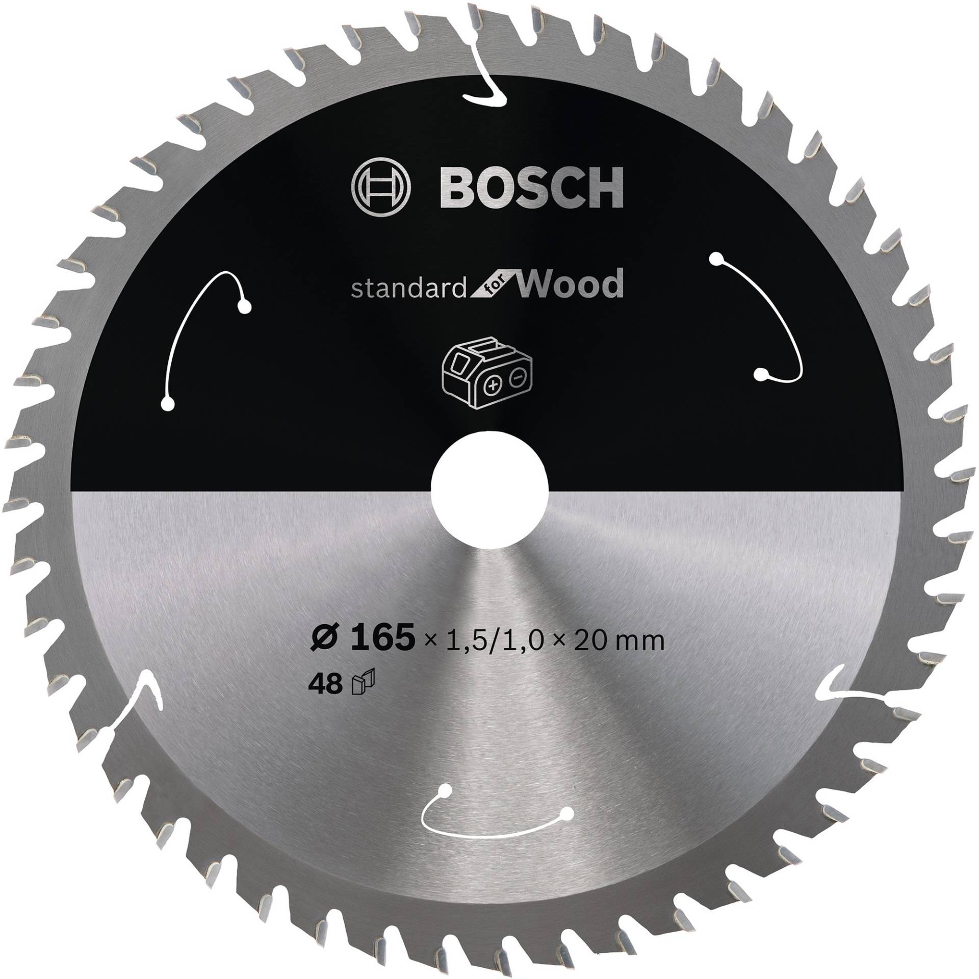 Kreissägeblatt Standard for Wood, Ø 165mm, 48Z von Bosch
