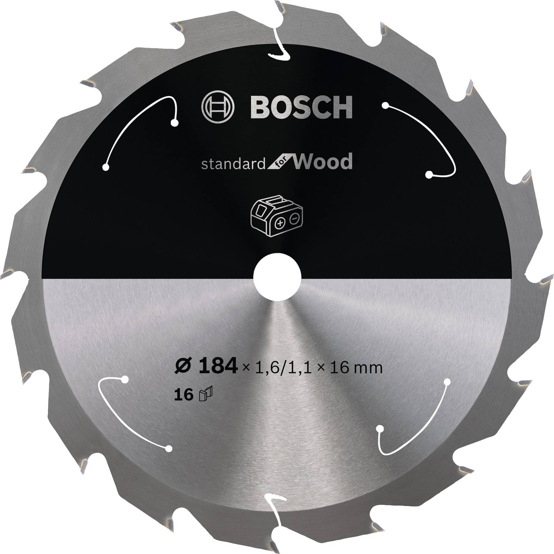 Kreissägeblatt Standard for Wood, Ø 184mm, 16Z von Bosch