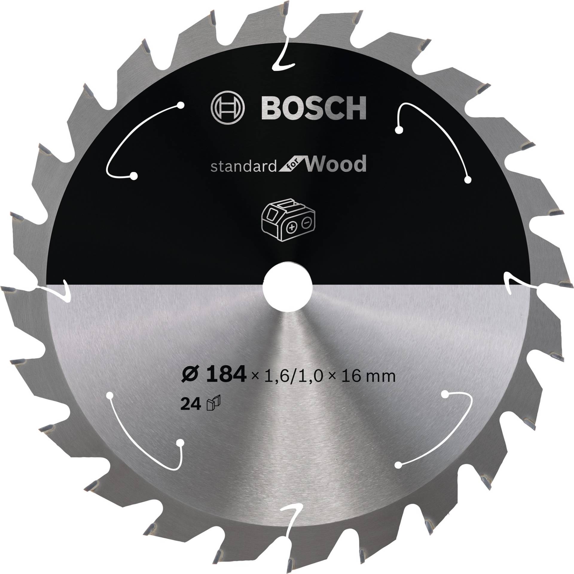Kreissägeblatt Standard for Wood, Ø 184mm, 24Z von Bosch