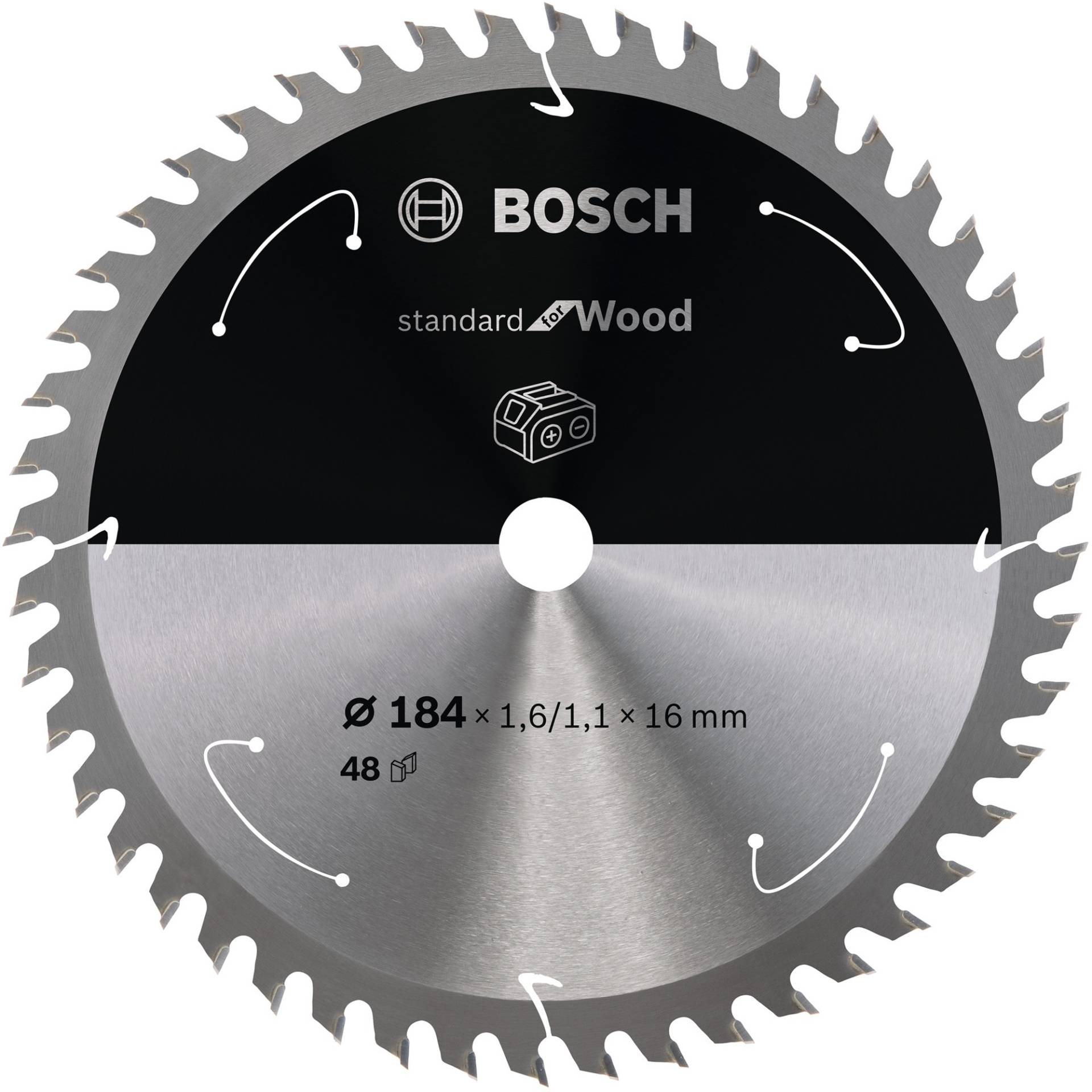 Kreissägeblatt Standard for Wood, Ø 184mm, 48Z von Bosch