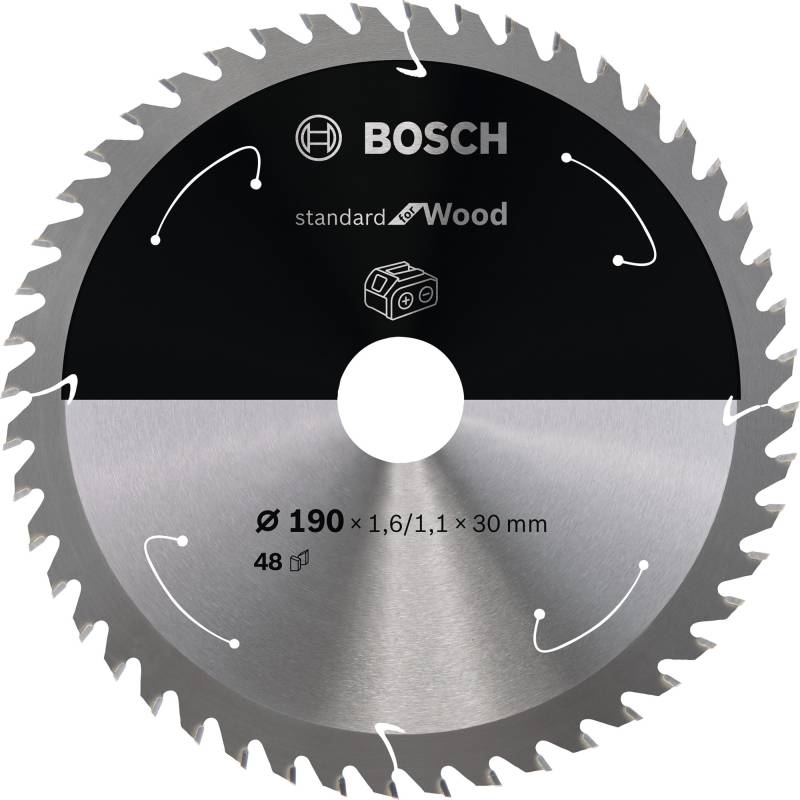 Kreissägeblatt Standard for Wood, Ø 190mm, 48Z von Bosch