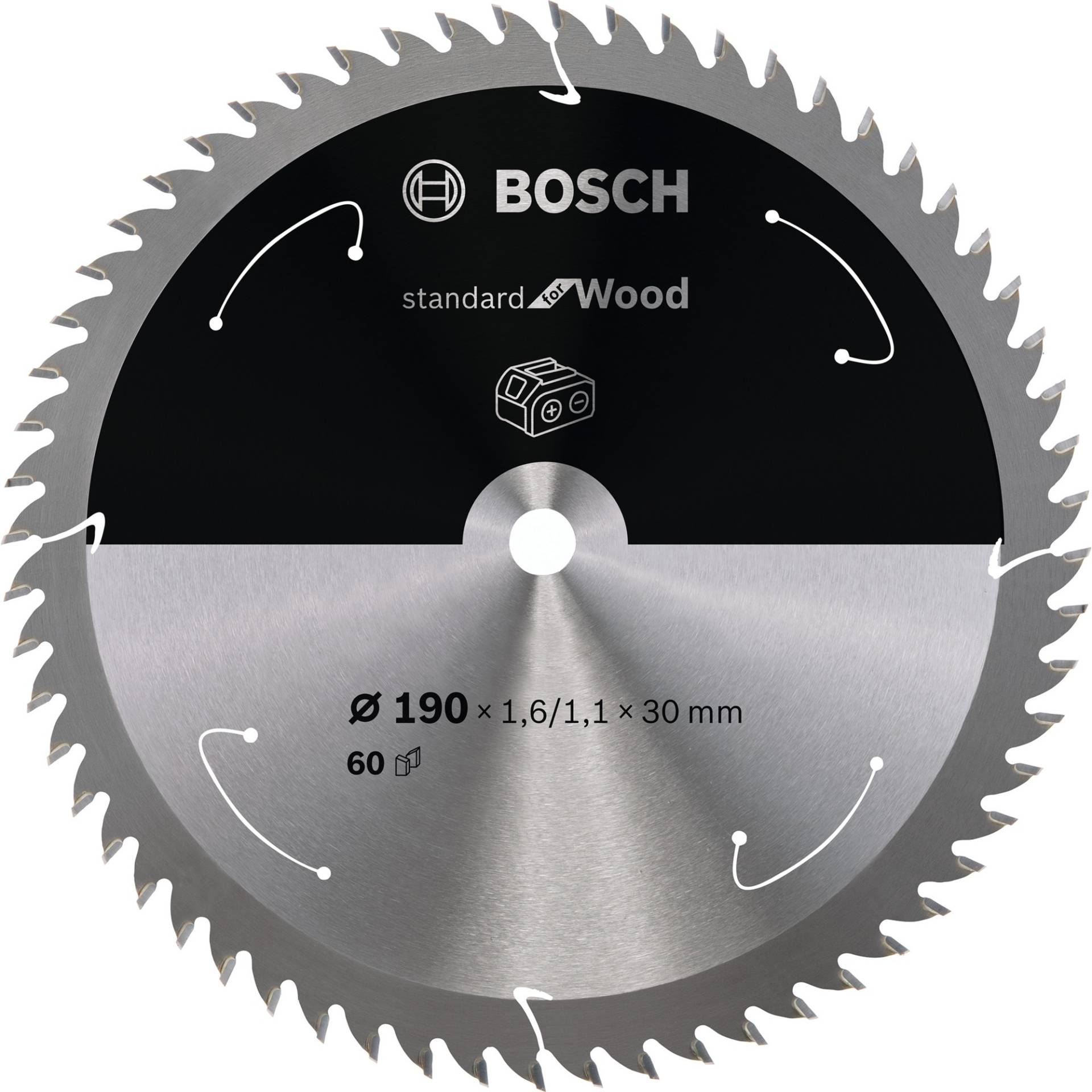 Kreissägeblatt Standard for Wood, Ø 190mm, 60Z von Bosch
