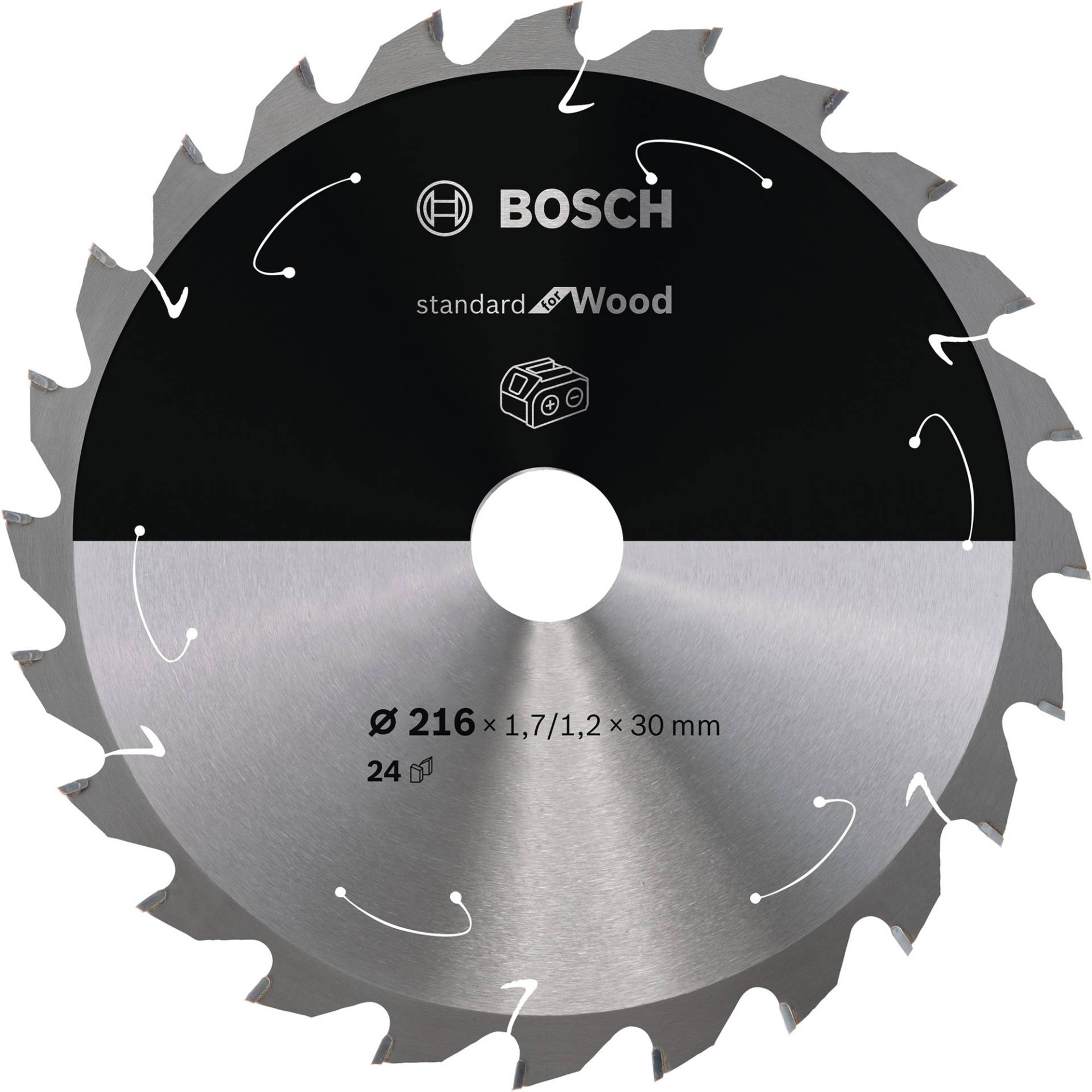 Kreissägeblatt Standard for Wood, Ø 216mm, 24Z von Bosch