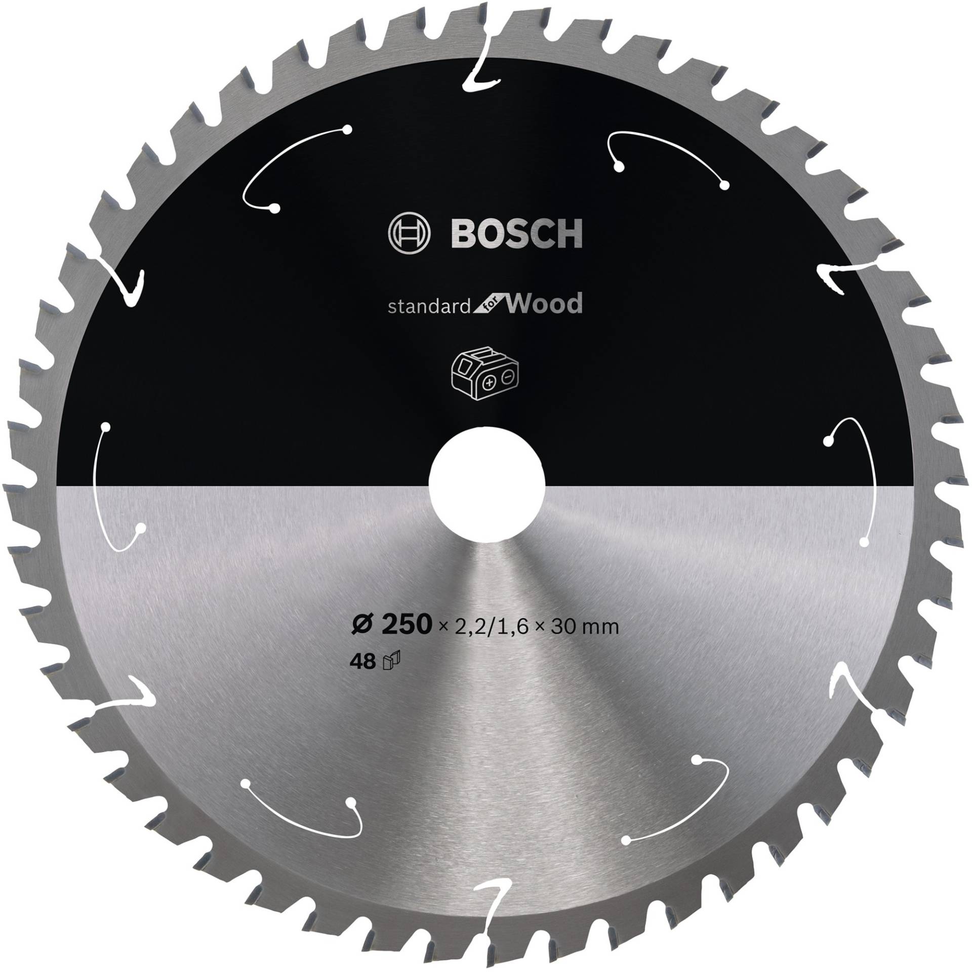 Kreissägeblatt Standard for Wood, Ø 250mm, 48Z von Bosch