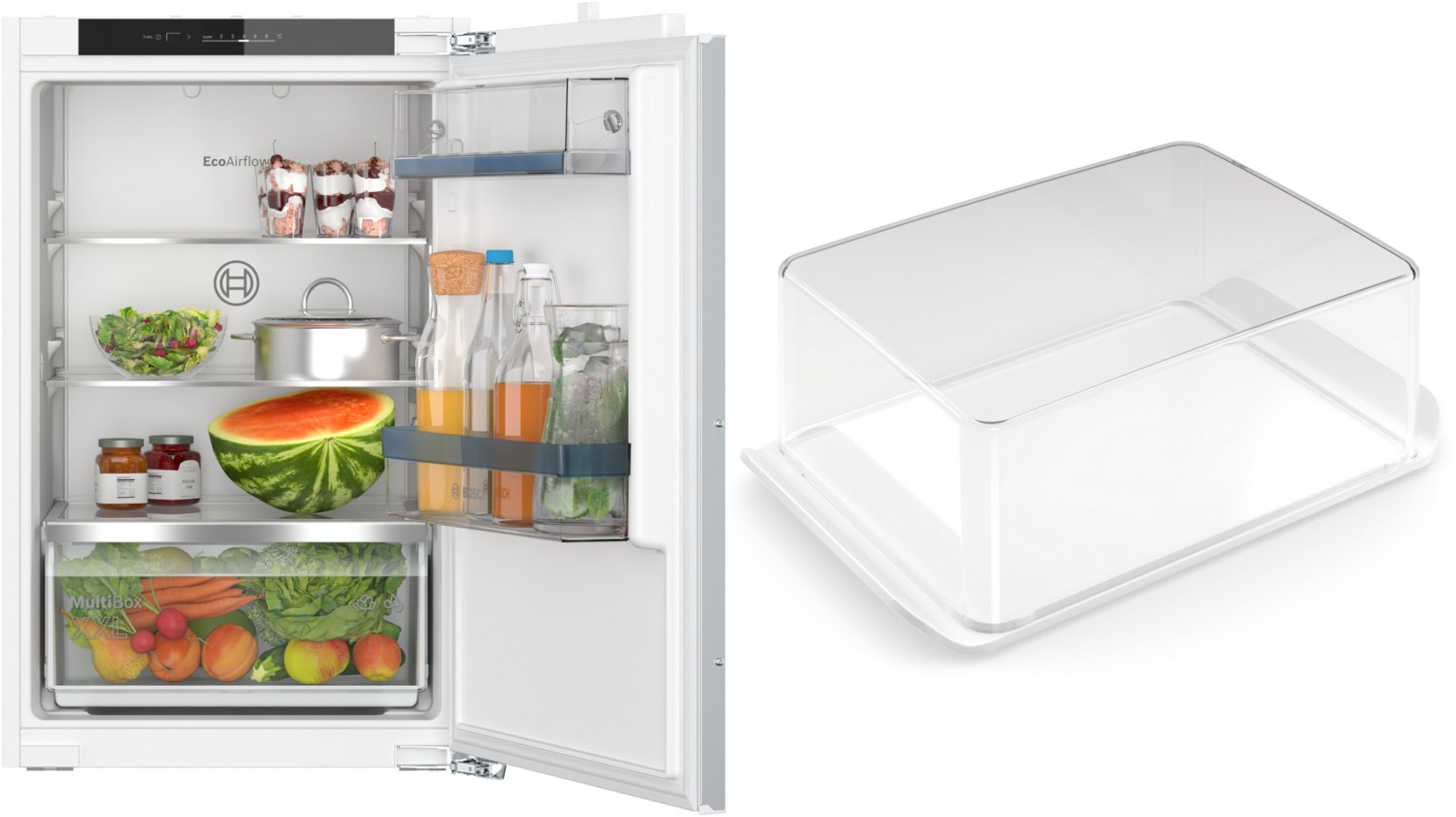 MKK088RE4A Einbau-Kühlschrank bestehend aus KIR21VFE0 + KSZGGM00 weiß / E MKK088RE4A Einbau-Kühlschrank bestehend aus KIR21VFE0 + KSZGGM00 weiß / E von Bosch