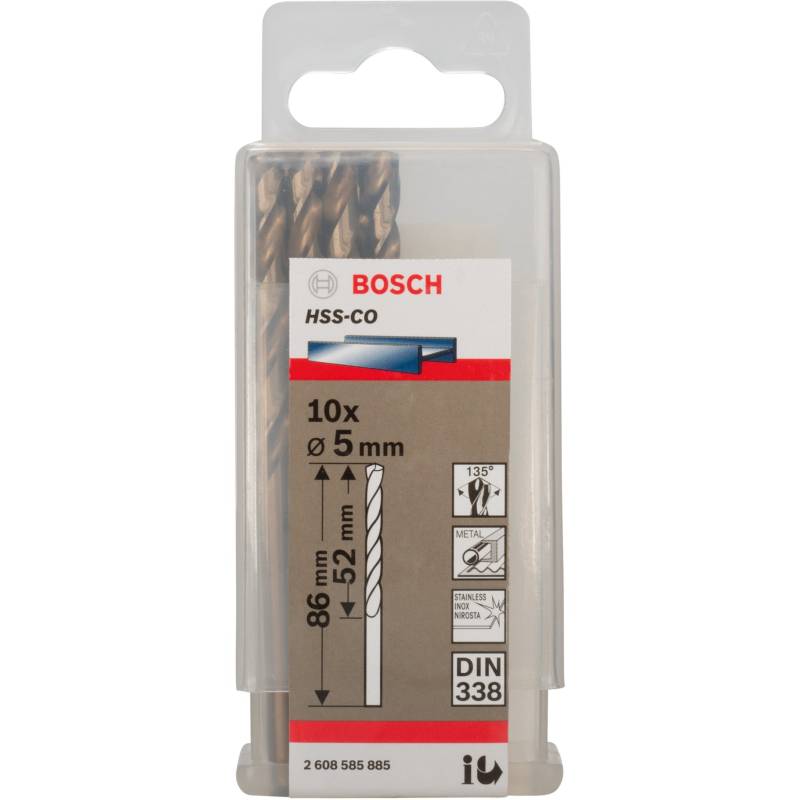 Metall-Spiralbohrer HSS-Co, Ø 5mm von Bosch