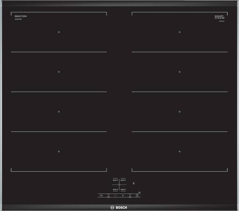 NXX675CB5E Glaskeramik-Induktions-Kochfeld edelstahl/Facette von Bosch