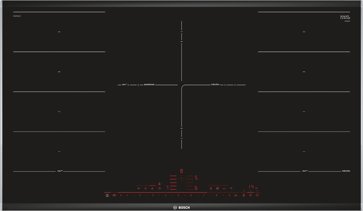 PXV975DV1E Autark-Induktionskochfeld facette/profil von Bosch