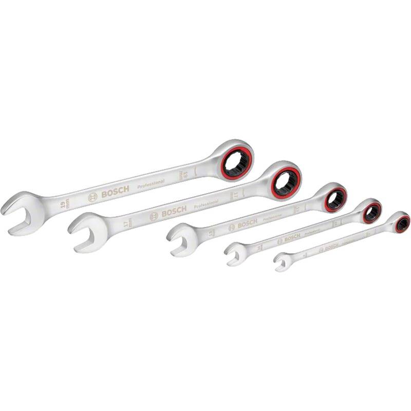Ringmaul-Ratschenschlüssel-Set, 5-teilig, Schraubenschlüssel von Bosch