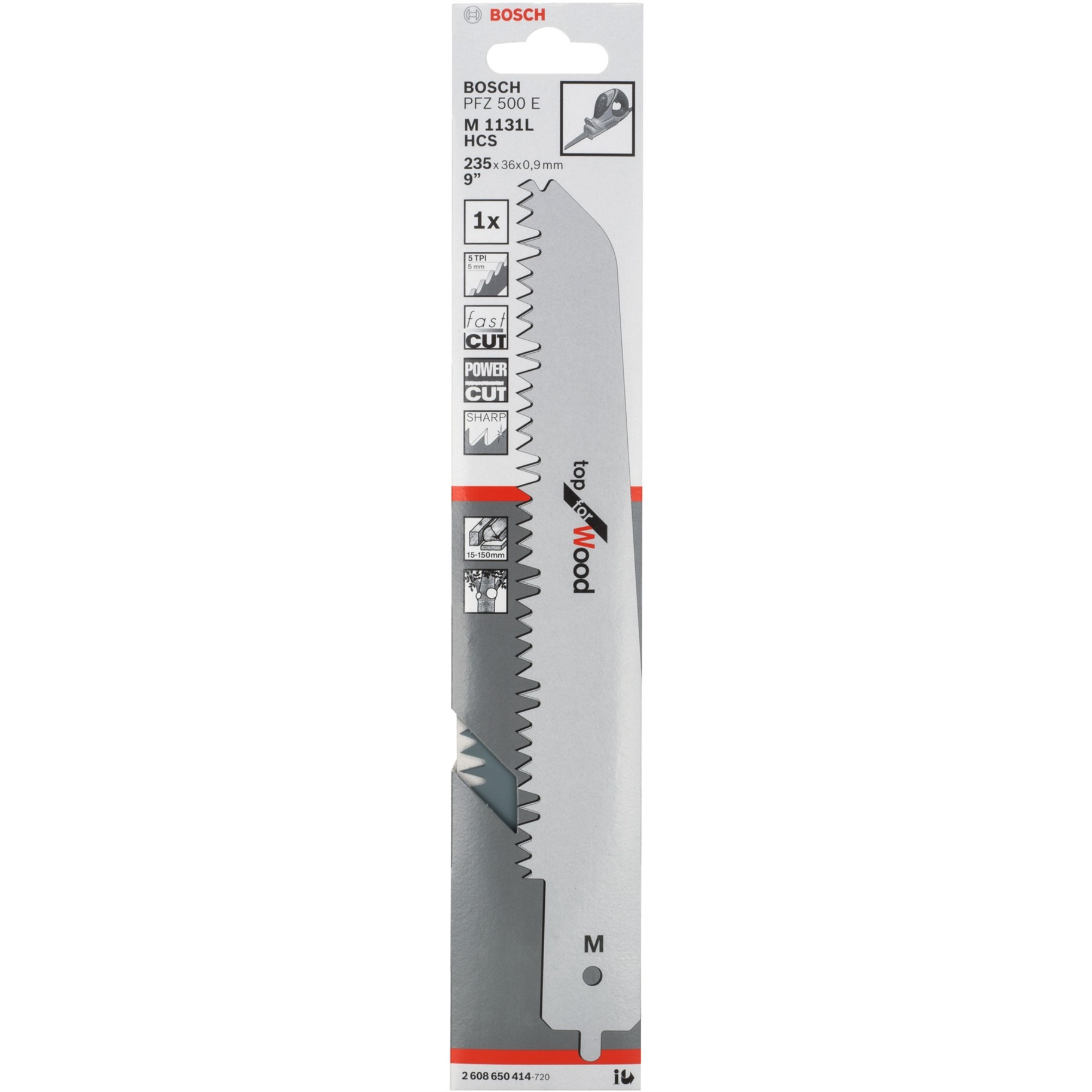 Säbelsägeblatt M 1131 L Top for Wood, 235mm von Bosch