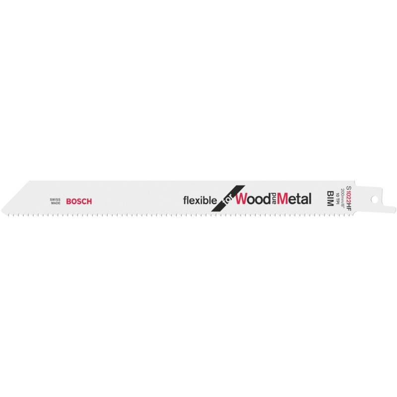 Säbelsägeblatt S 1022 HF Flexible for Wood and Metal, 100 Stück von Bosch