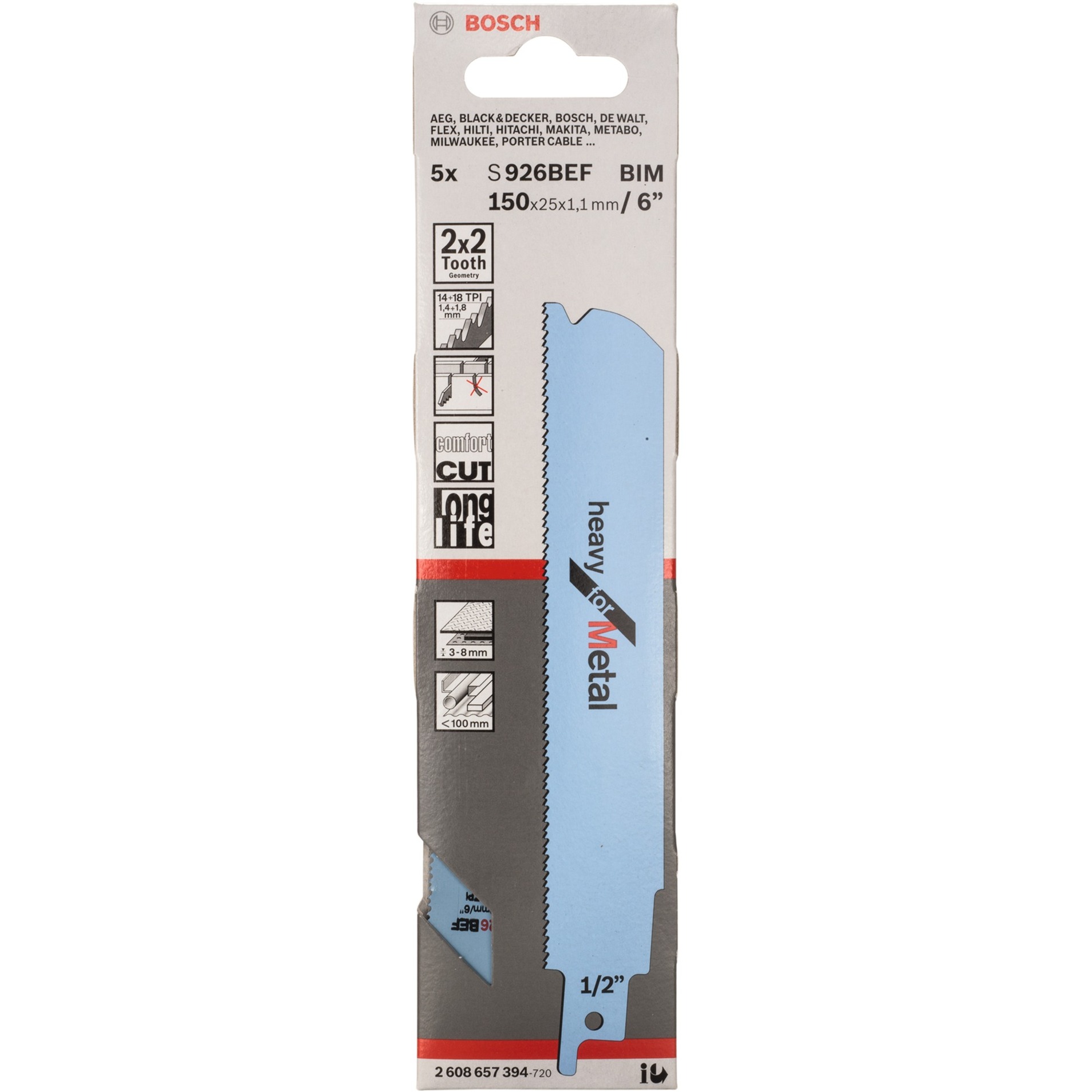 Säbelsägeblatt S 926 BEF Heavy for Metal, 5 Stück Säbelsägeblatt S 926 BEF Heavy for Metal, 5 Stück von Bosch