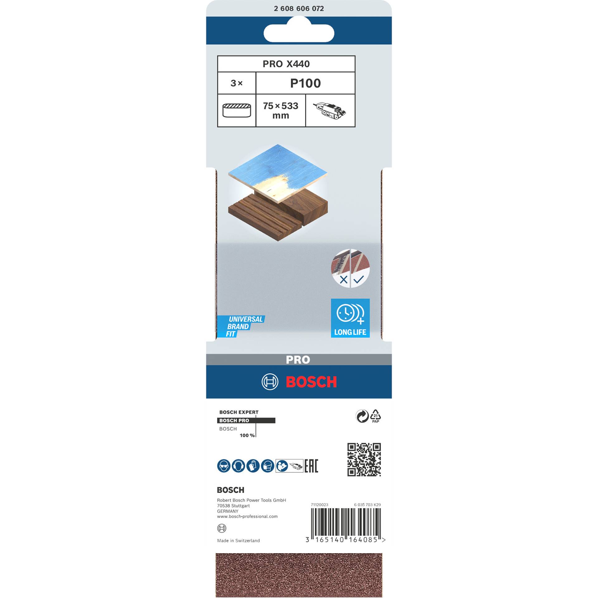 Schleifband X440 Best for Wood and Paint, 75x533mm, K100 Schleifband X440 Best for Wood and Paint, 75x533mm, K100 von Bosch