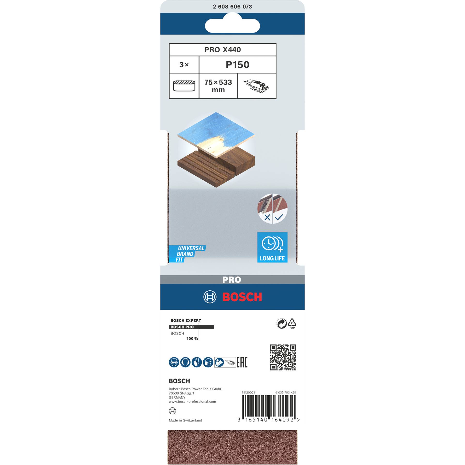 Schleifband X440 Best for Wood and Paint, 75x533mm, K150 Schleifband X440 Best for Wood and Paint, 75x533mm, K150 von Bosch