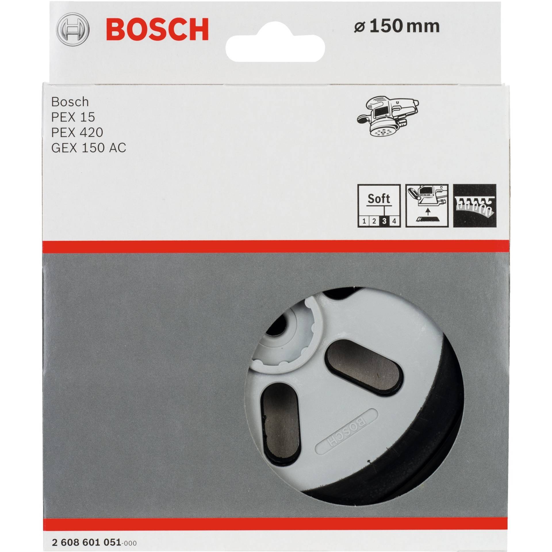 Schleifteller weich, Ø 150mm Schleifteller weich, Ø 150mm von Bosch
