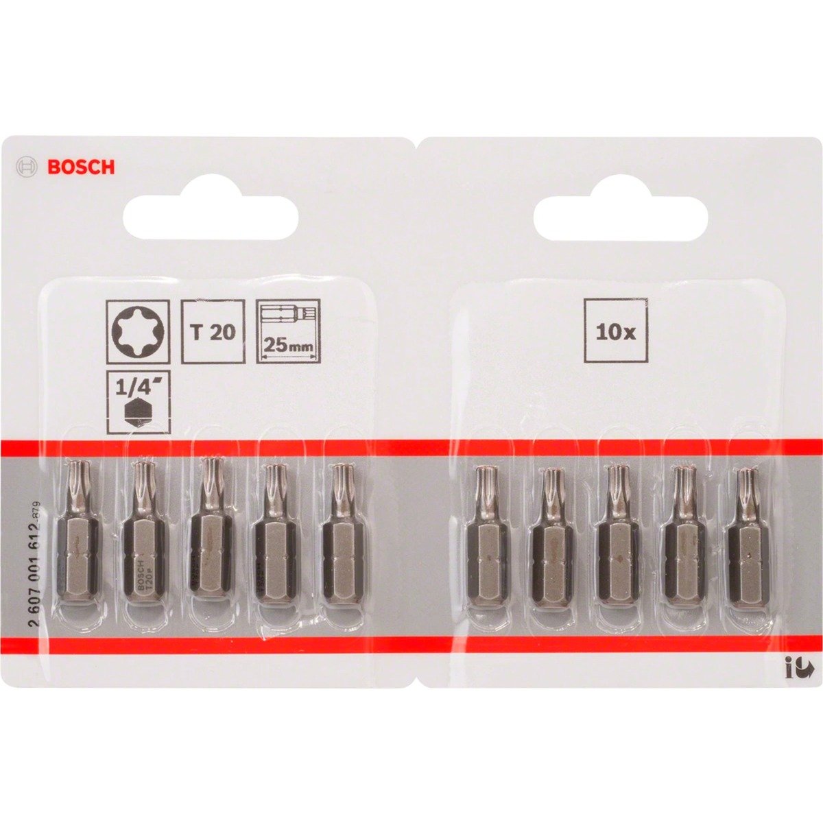 Schrauberbit Extra-Hart, T20, 25mm, 10 Stück Schrauberbit Extra-Hart, T20, 25mm, 10 Stück von Bosch