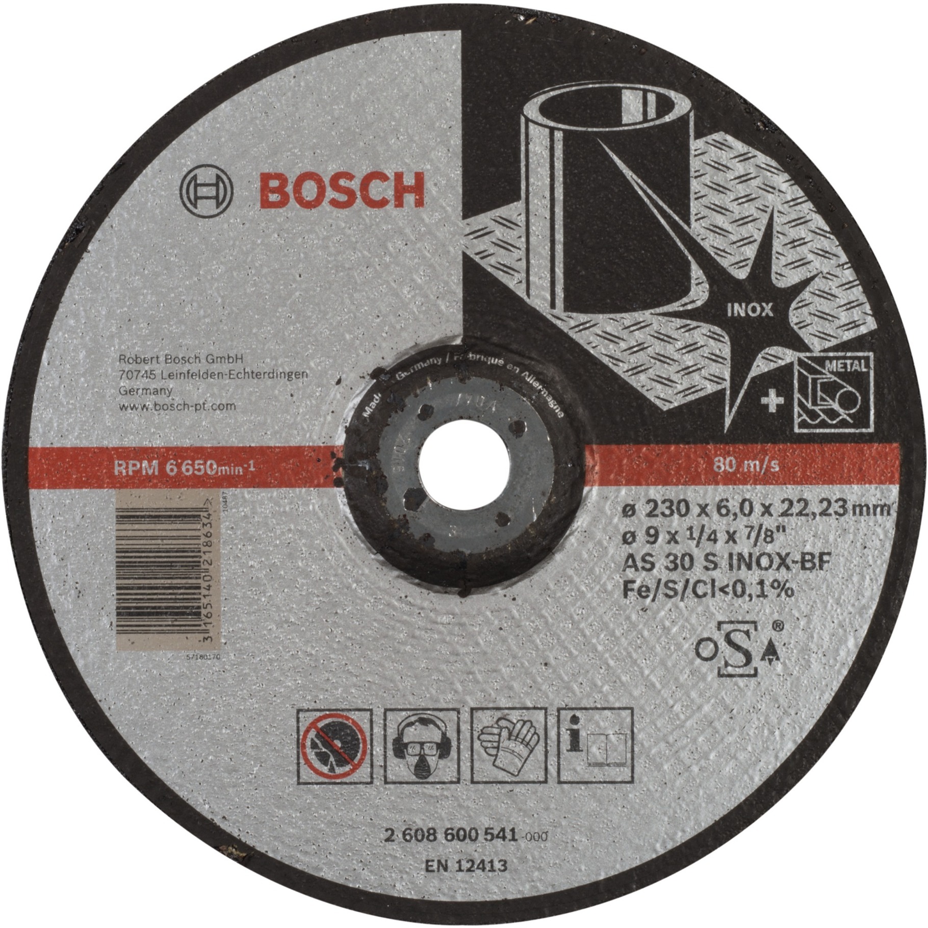 Schruppscheibe Expert for Inox, Ø 230mm, Schleifscheibe Schruppscheibe Expert for Inox, Ø 230mm, Schleifscheibe von Bosch