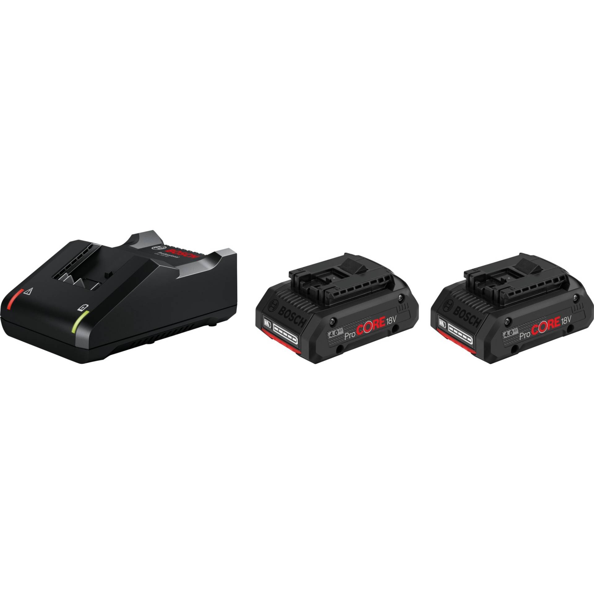 Starter-Set 18V (2x ProCORE 18V 4.0Ah + GAL 18V-40 Professional), Ladegerät von Bosch